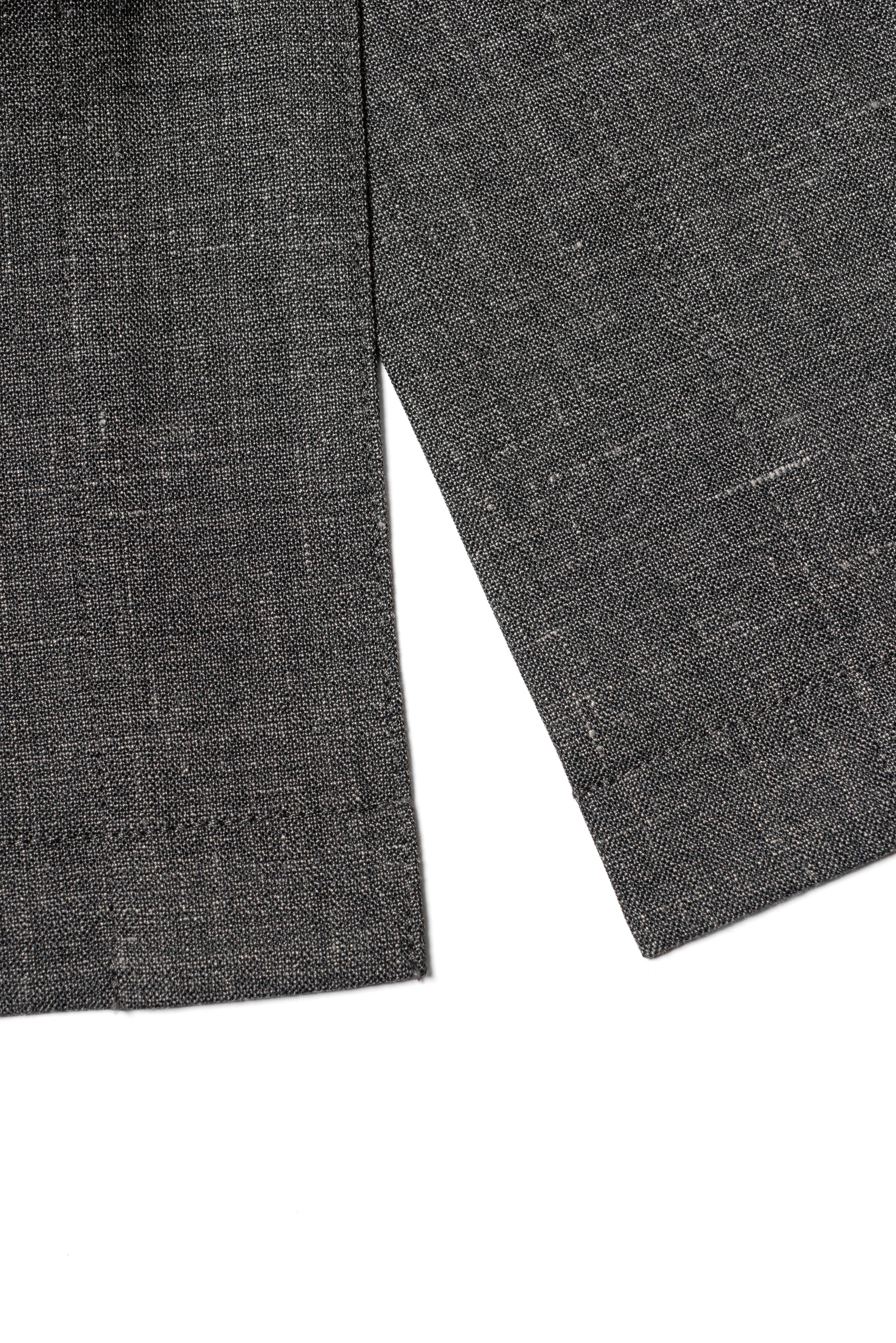 Mid Grey Silk Linen Wool Earl Jacket #261