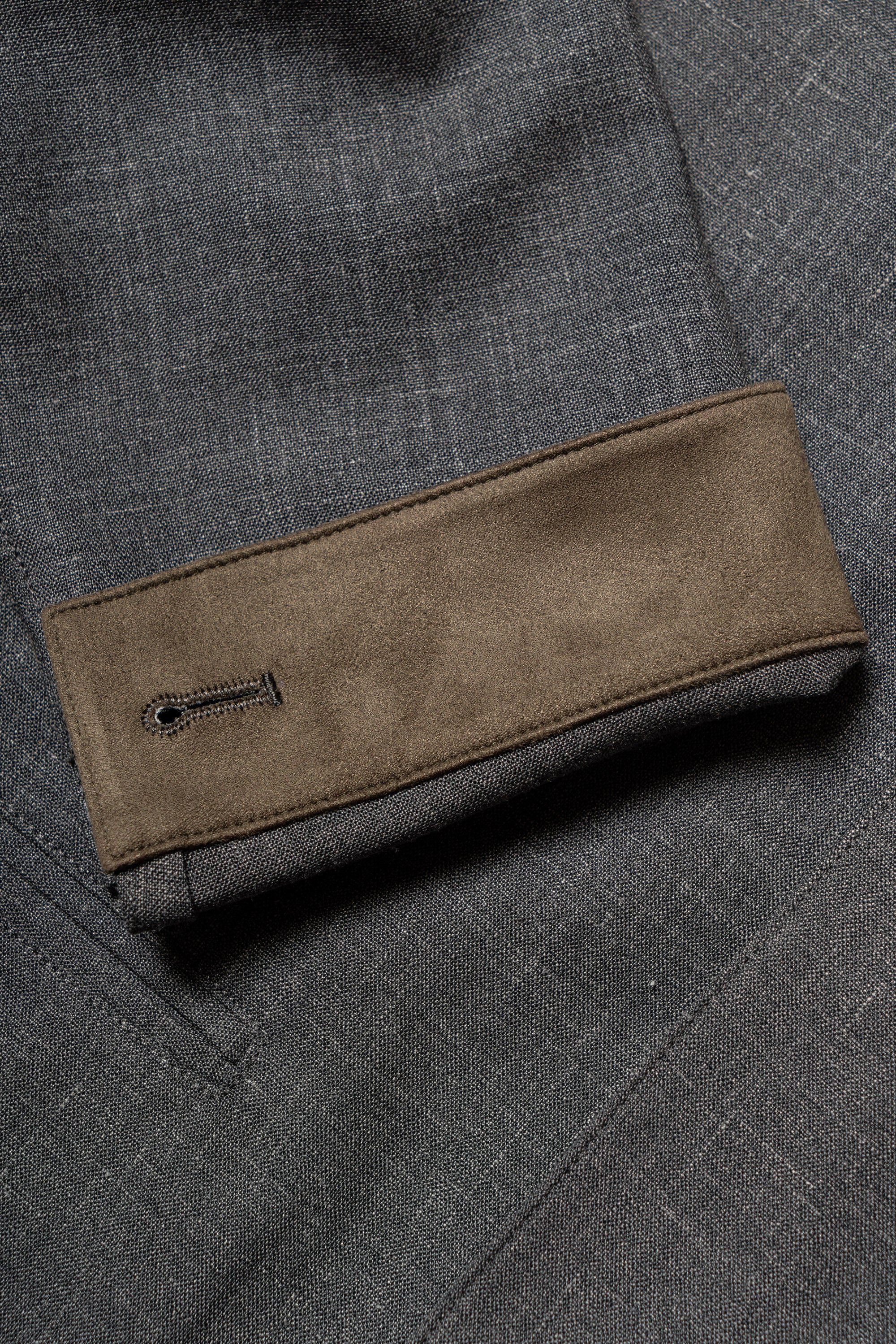 Mid Grey Silk Linen Wool Earl Jacket #261
