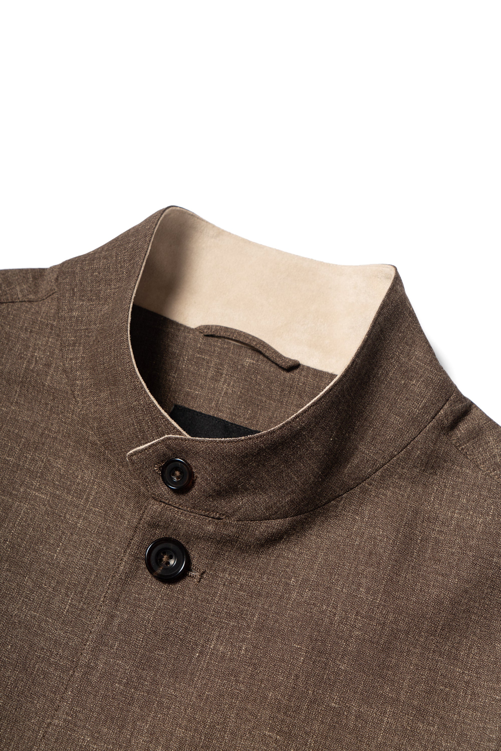 Brown Silk Linen Wool Earl Jacket #259