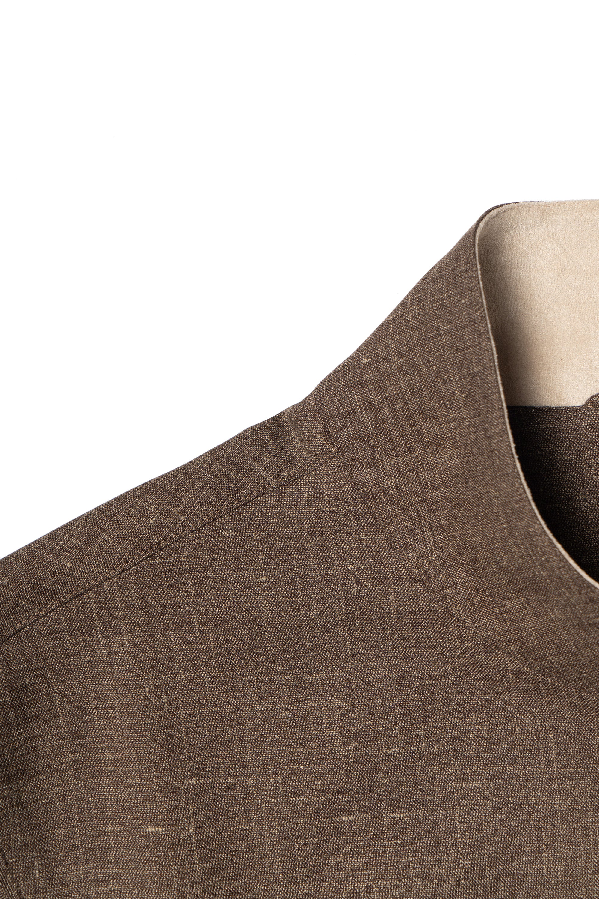 Brown Silk Linen Wool Earl Jacket #259