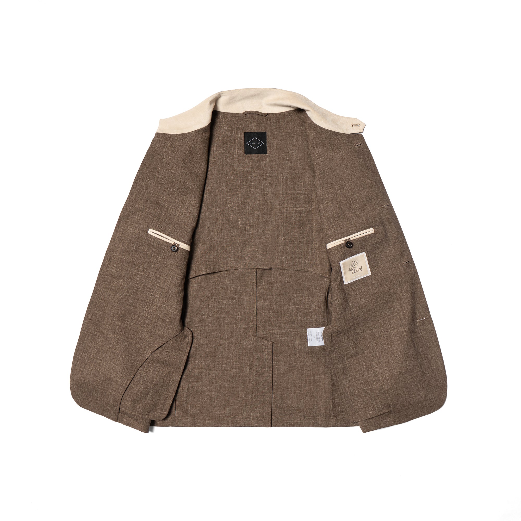 Brown Silk Linen Wool Earl Jacket #259