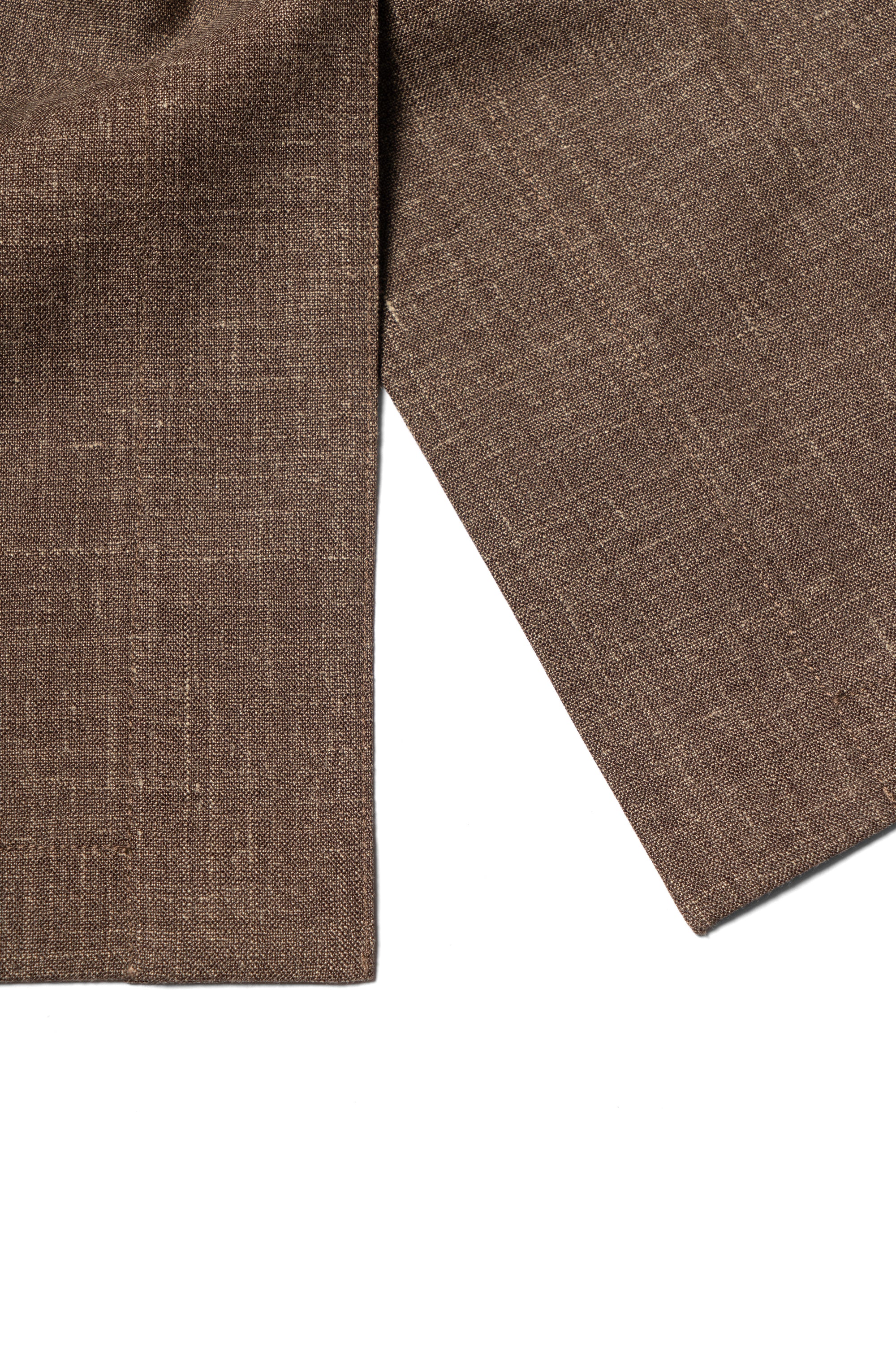 Brown Silk Linen Wool Earl Jacket #259