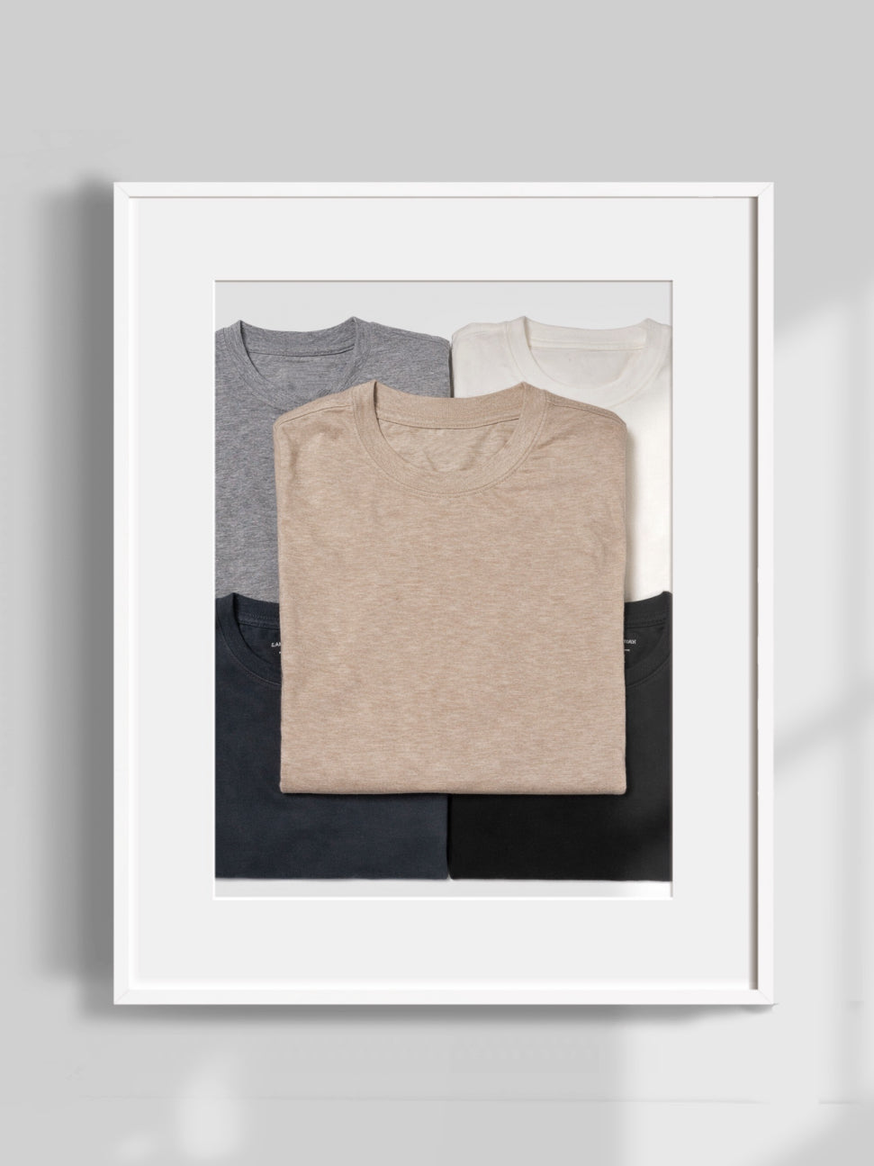 Ivory/Black/Camel/Grey/Dark Green Wool Blending Short Sleeve T Shirt