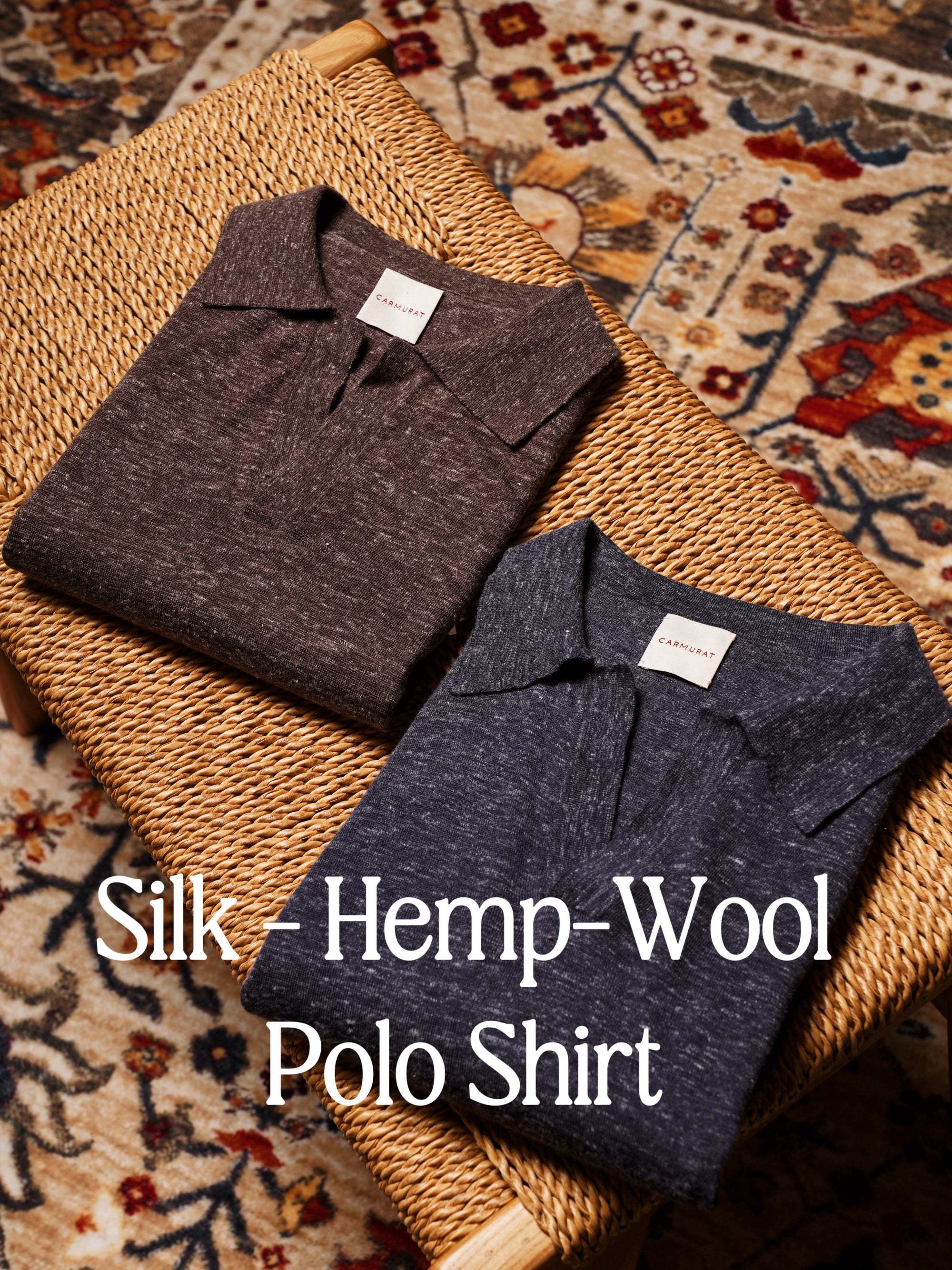 Wool Silk Hemp Knitted Polo