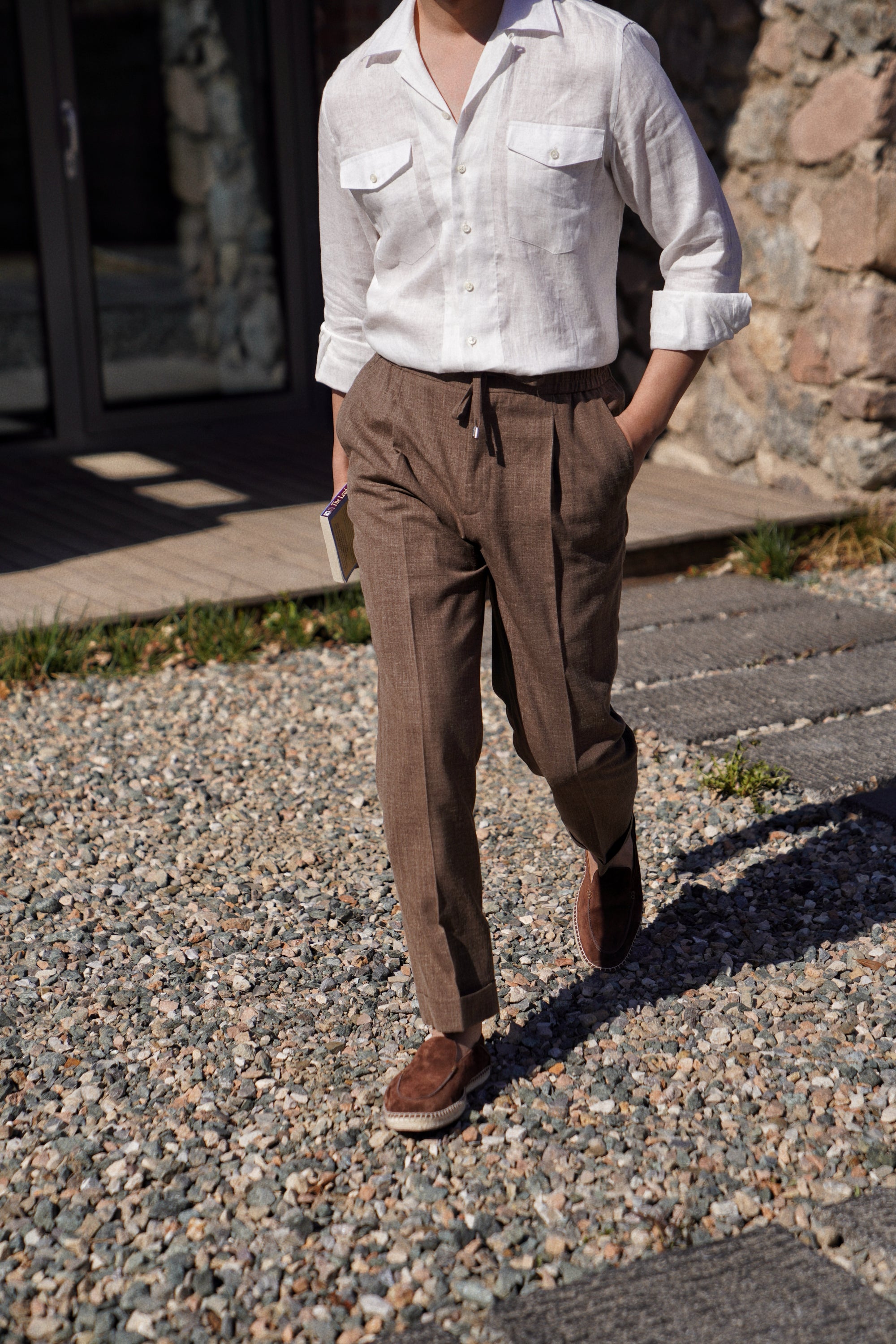 Silk Linen Wool Drawstring Trousers #731 #734 #736