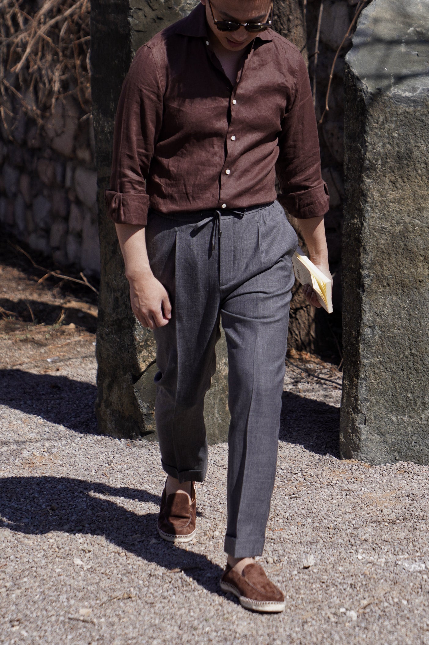 Silk Linen Wool Drawstring Trousers #733 #735 #737