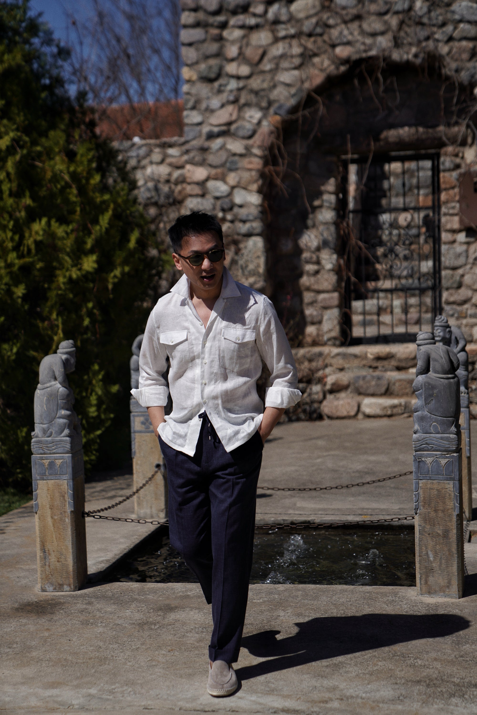 Silk Linen Wool Drawstring Trousers #733 #735 #737