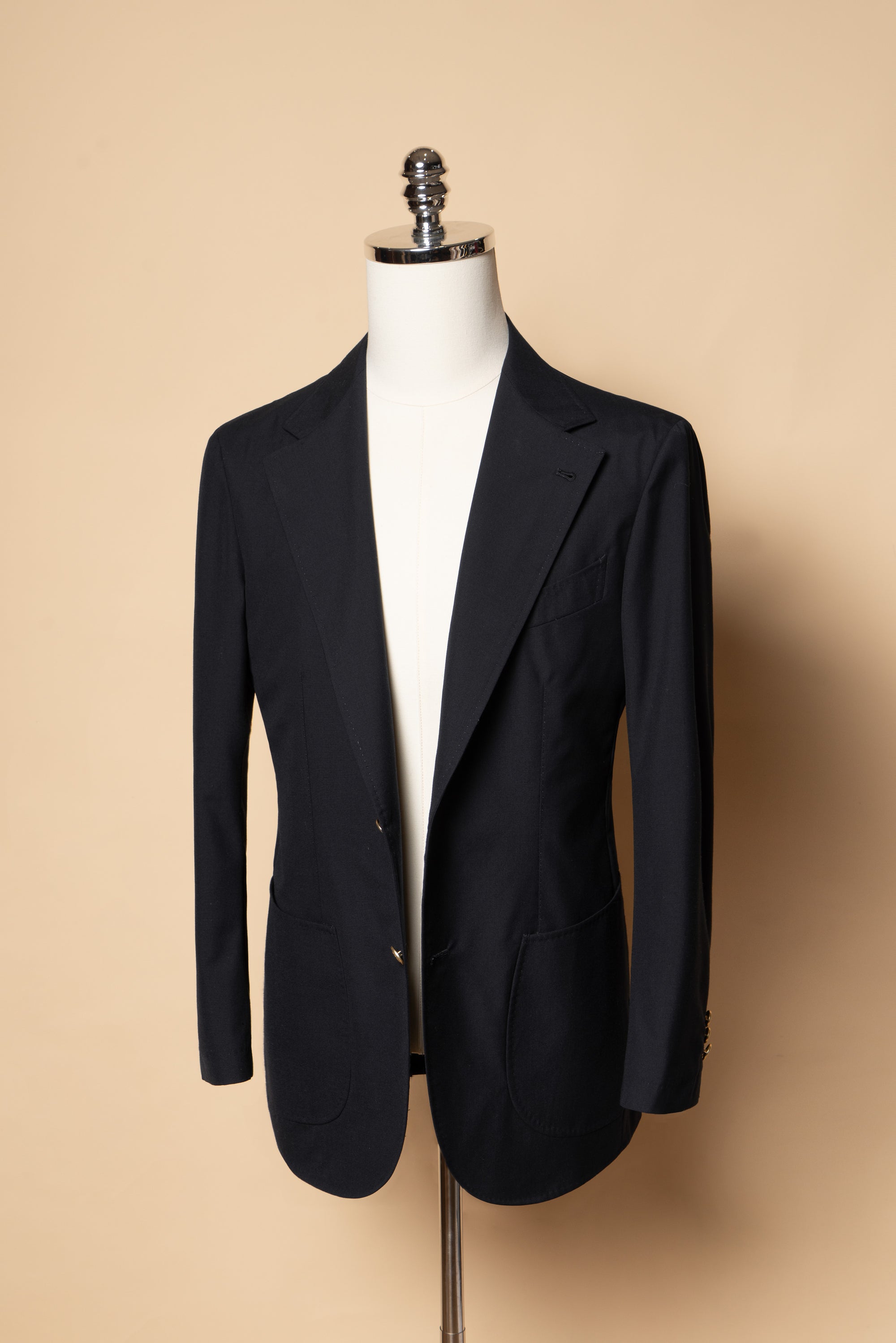 Navy Wool Silk Tropical Blazer