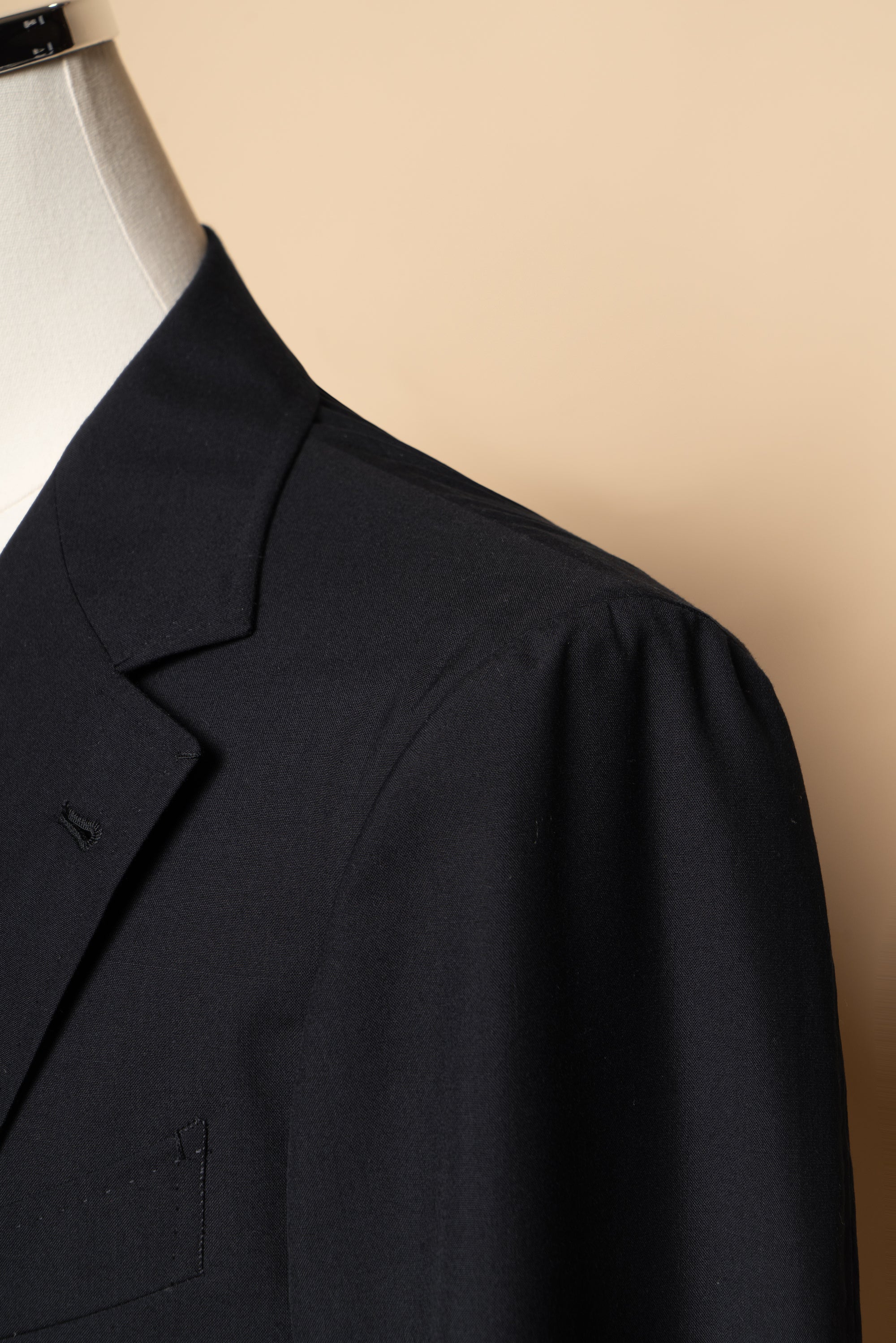 Navy Wool Silk Tropical Blazer