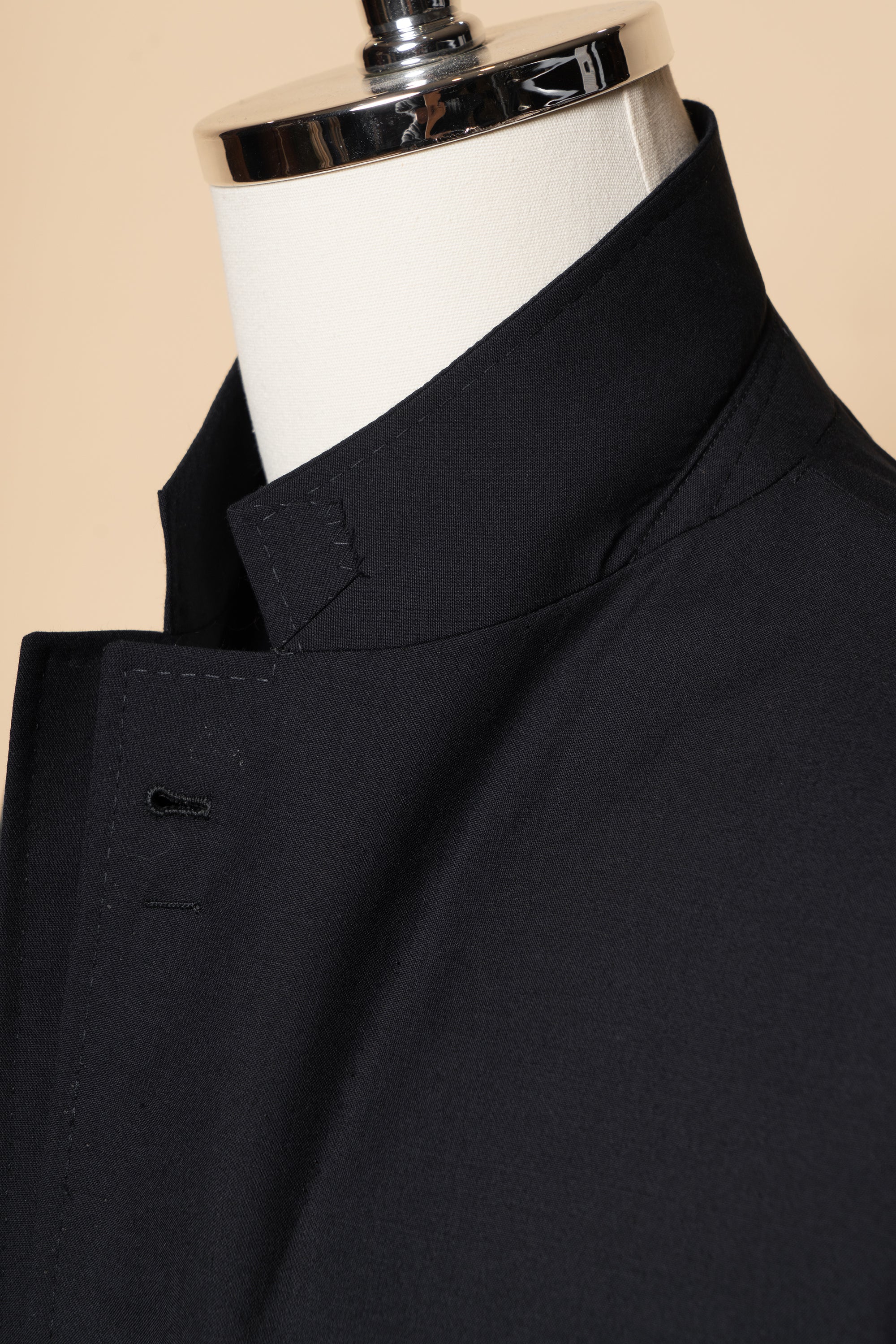 Navy Wool Silk Tropical Blazer
