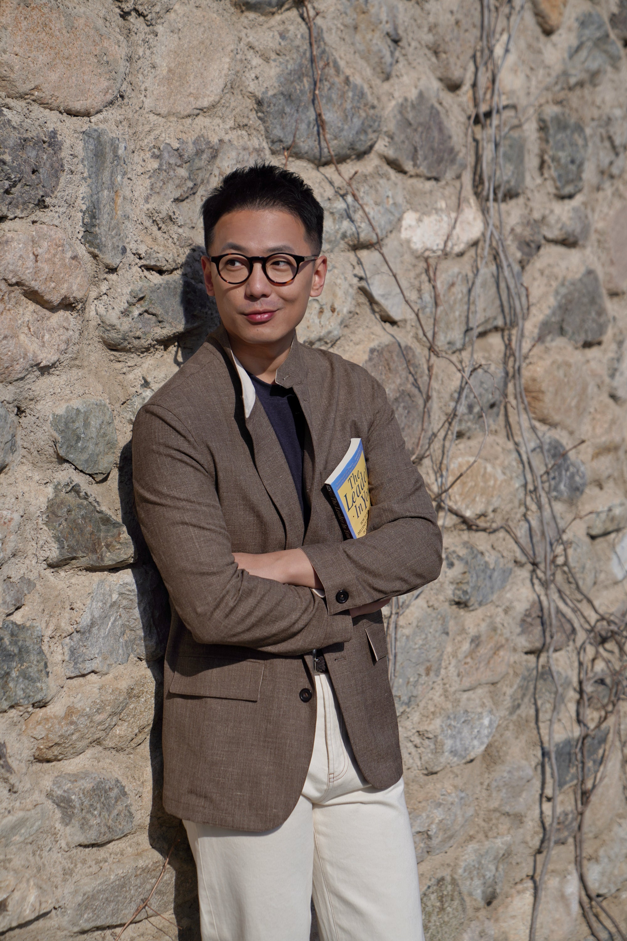 Brown Silk Linen Wool Earl Jacket #259