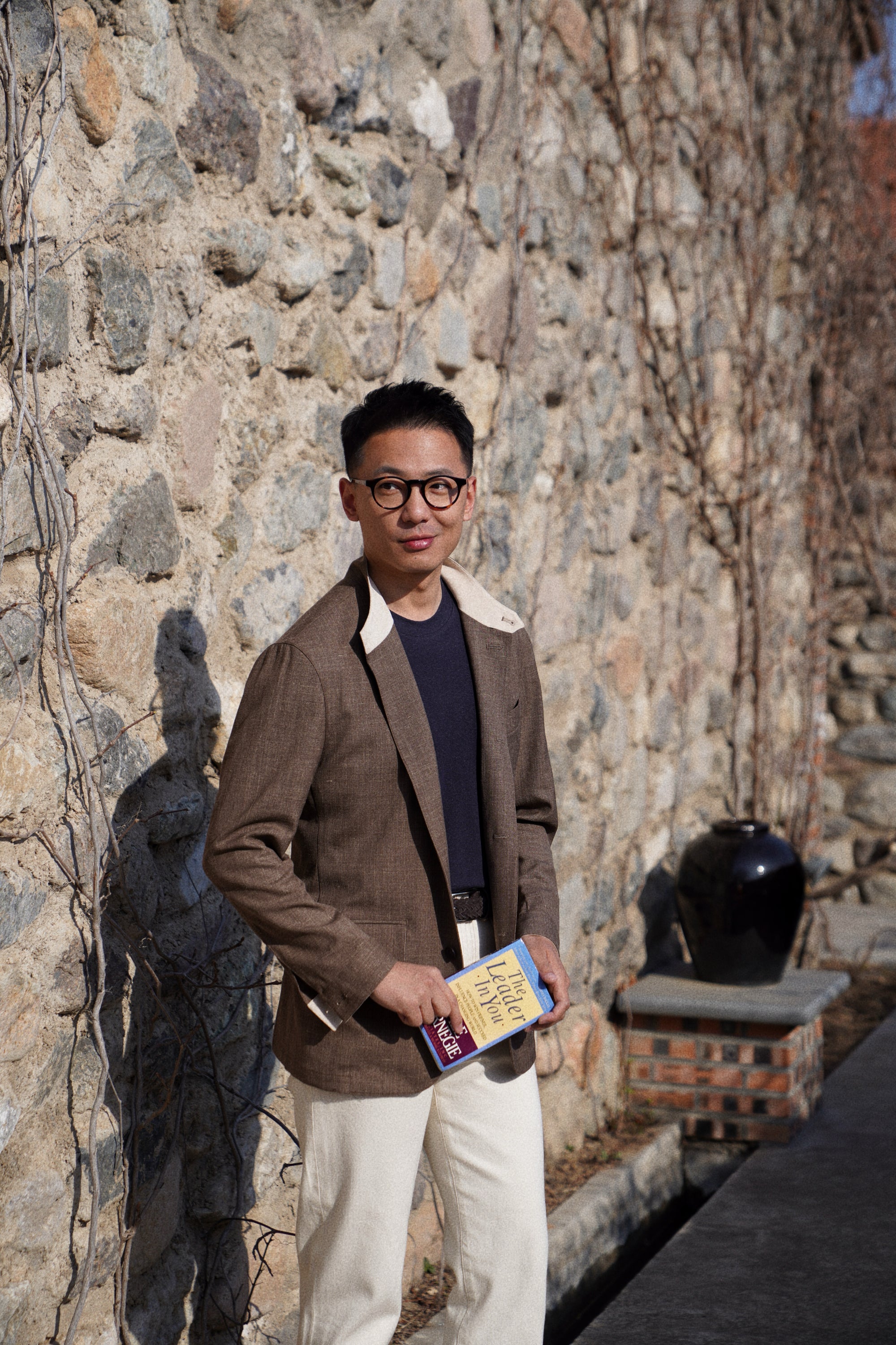 Brown Silk Linen Wool Earl Jacket #259