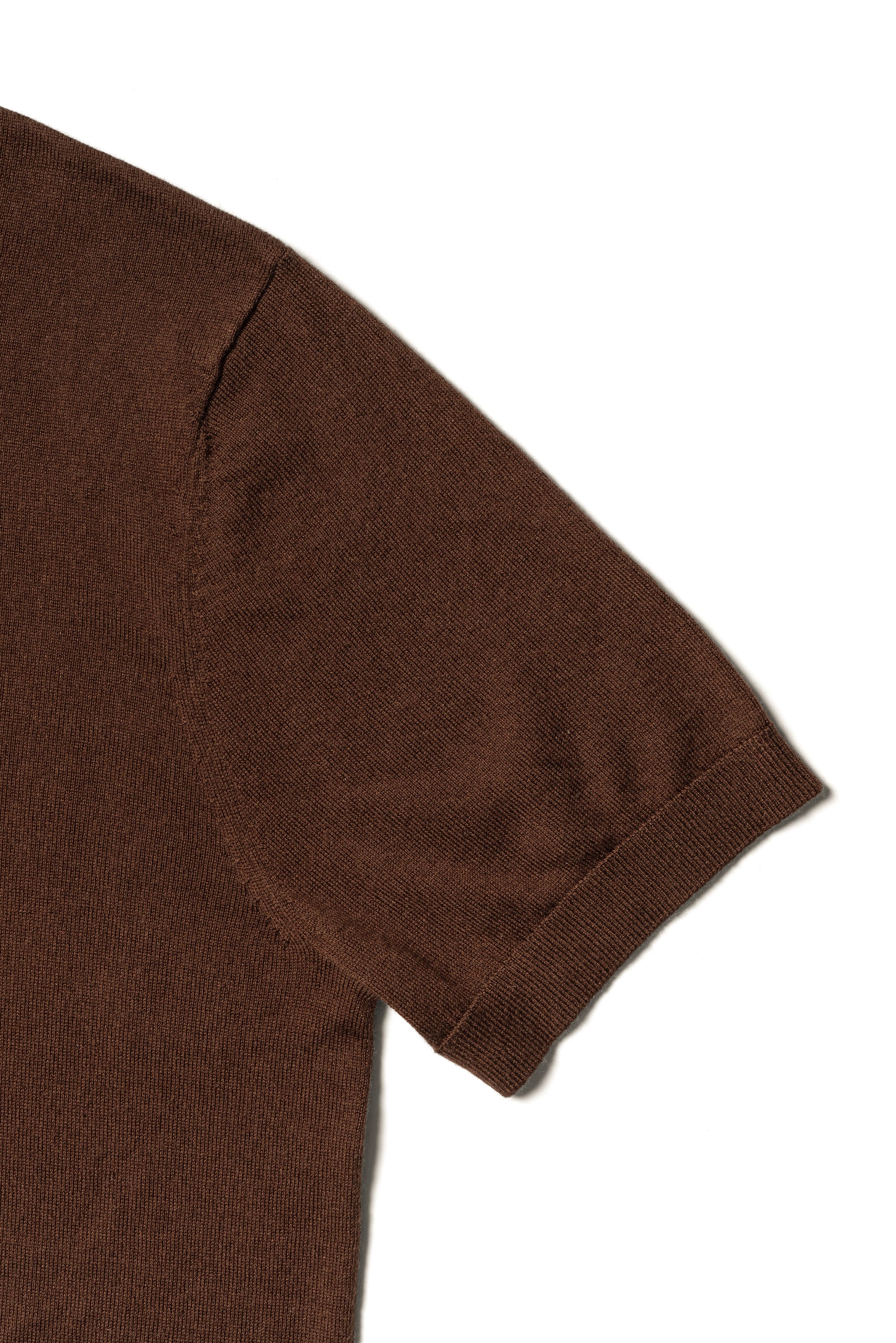 Grey / Rust Silk Cashmere Knitted Polo