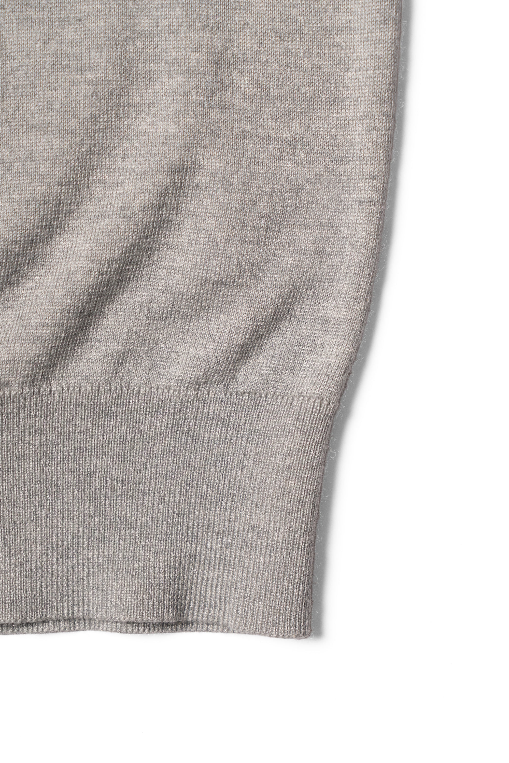 Grey / Rust Silk Cashmere Knitted Polo