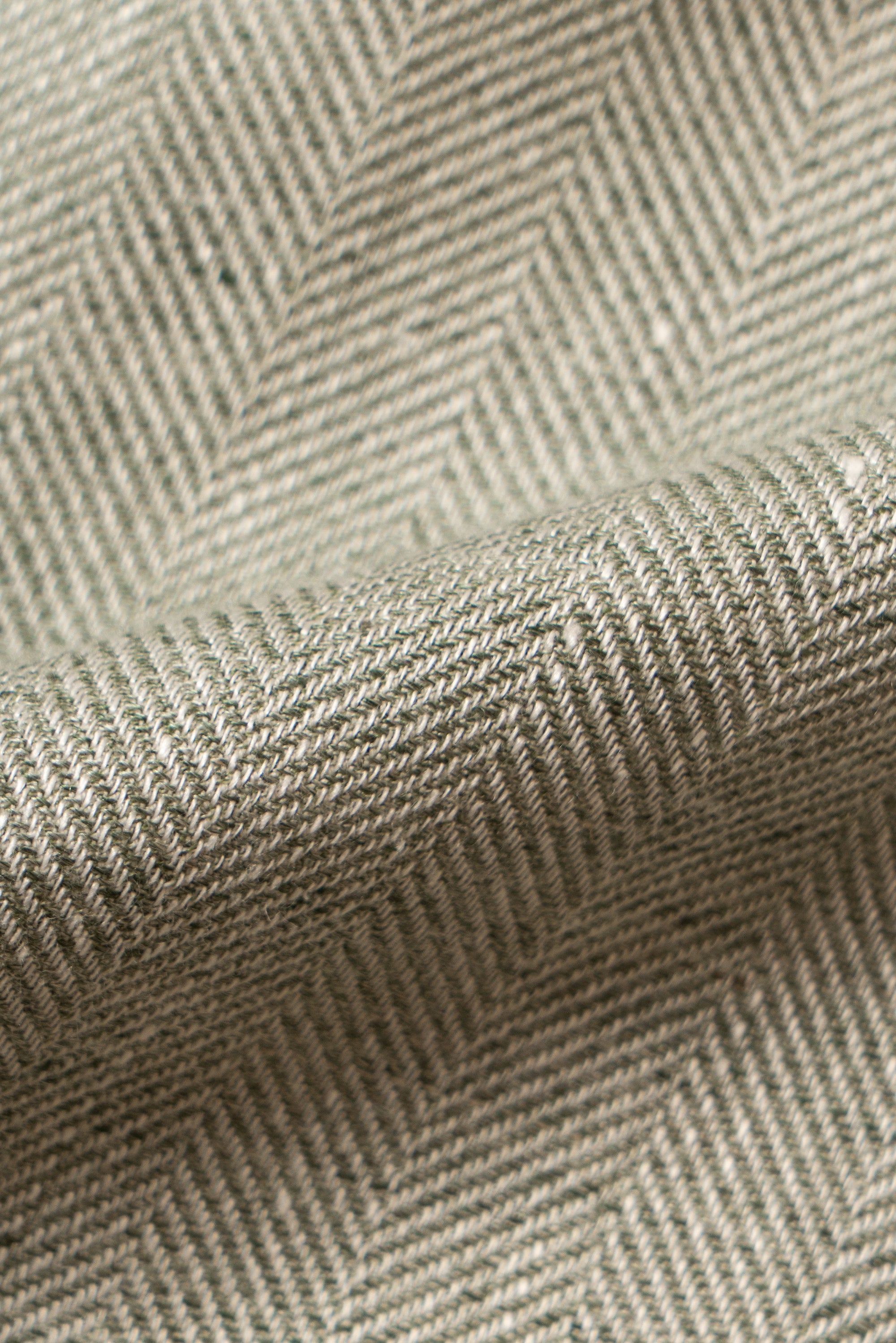 MTO Ice Green Herringbone Wool Silk Jacket #755