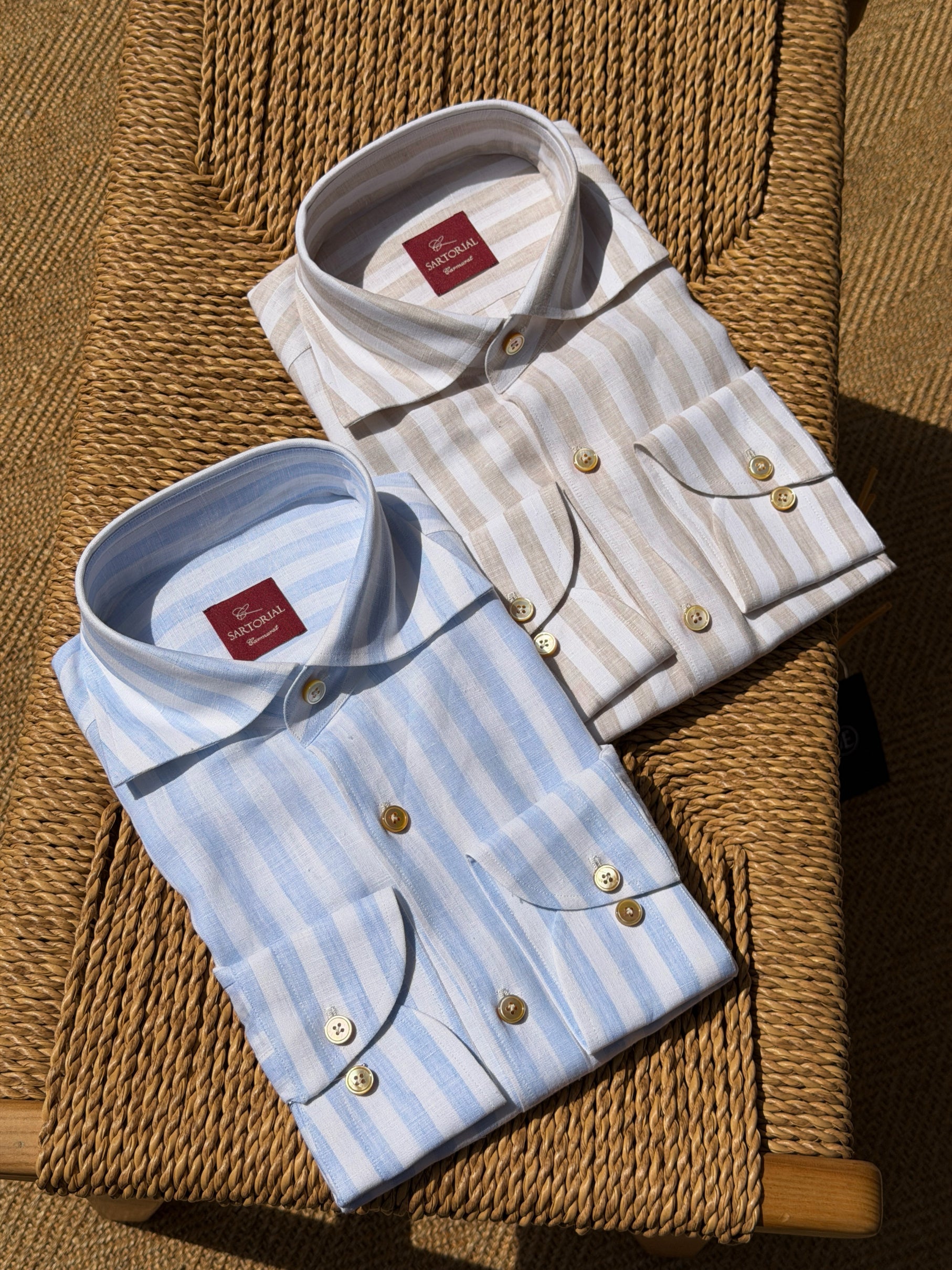 MTO Solbiati “Street Lino” Hand Stitched Linen Shirt
