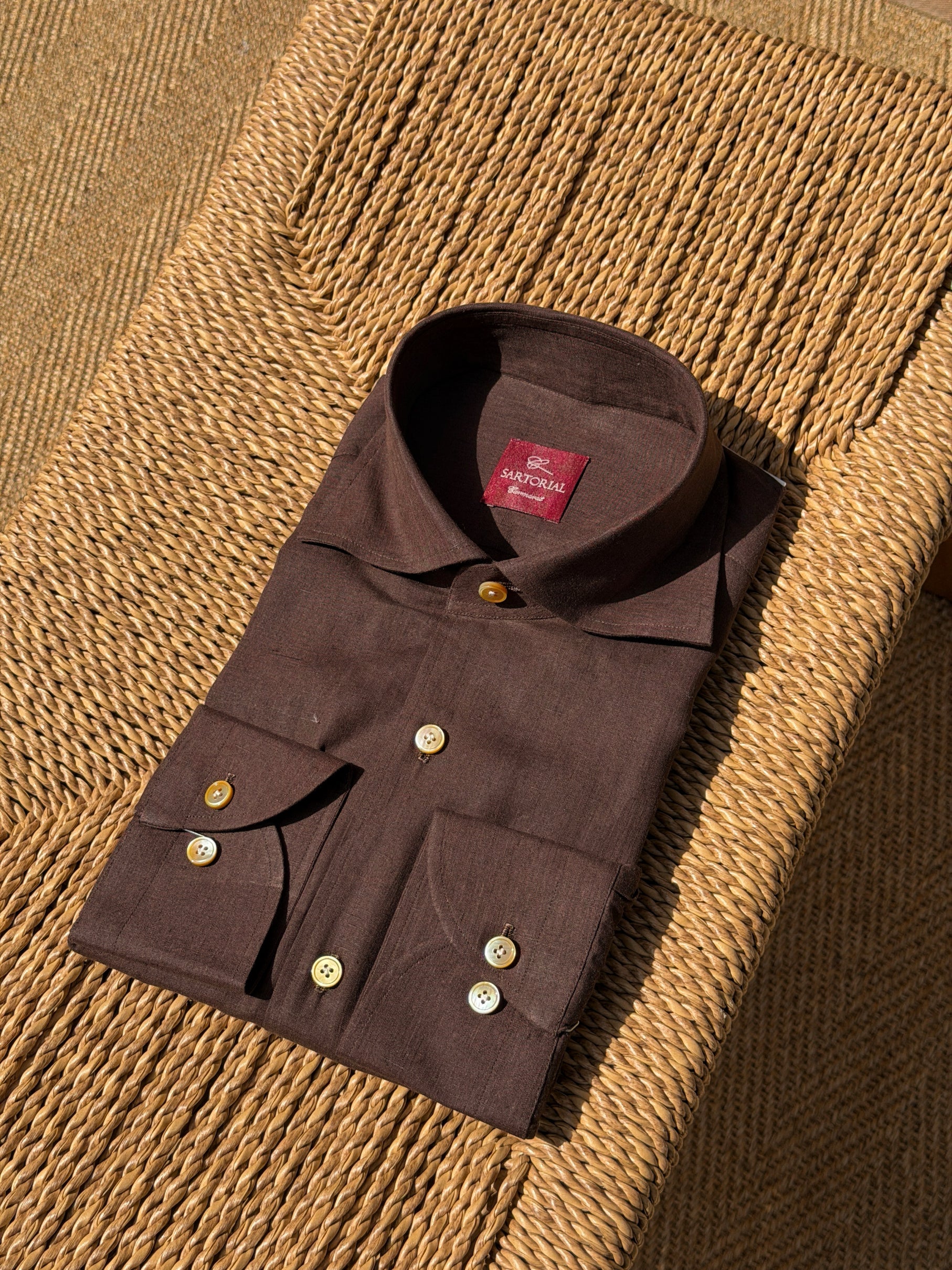 MTO Solbiati “Street Lino” Hand Stitched Linen Shirt