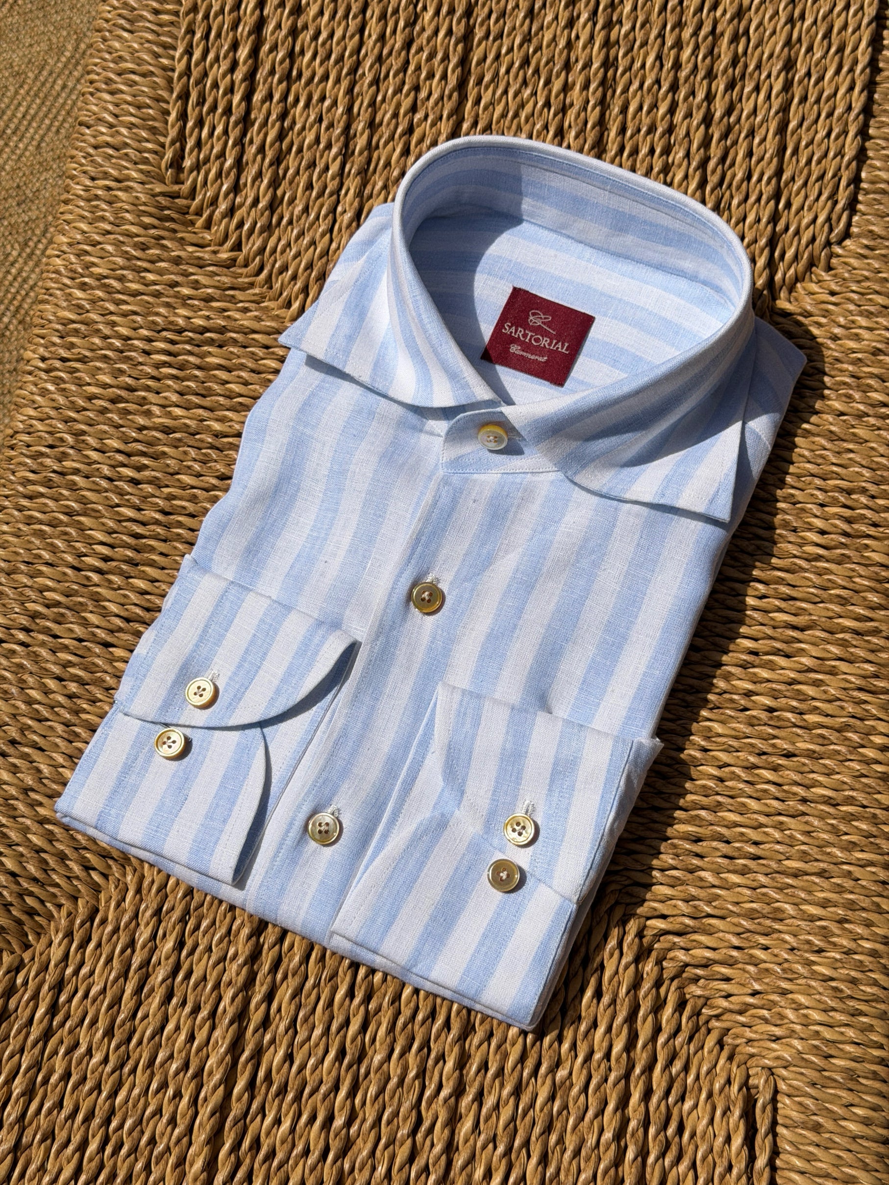 MTO Solbiati “Street Lino” Hand Stitched Linen Shirt