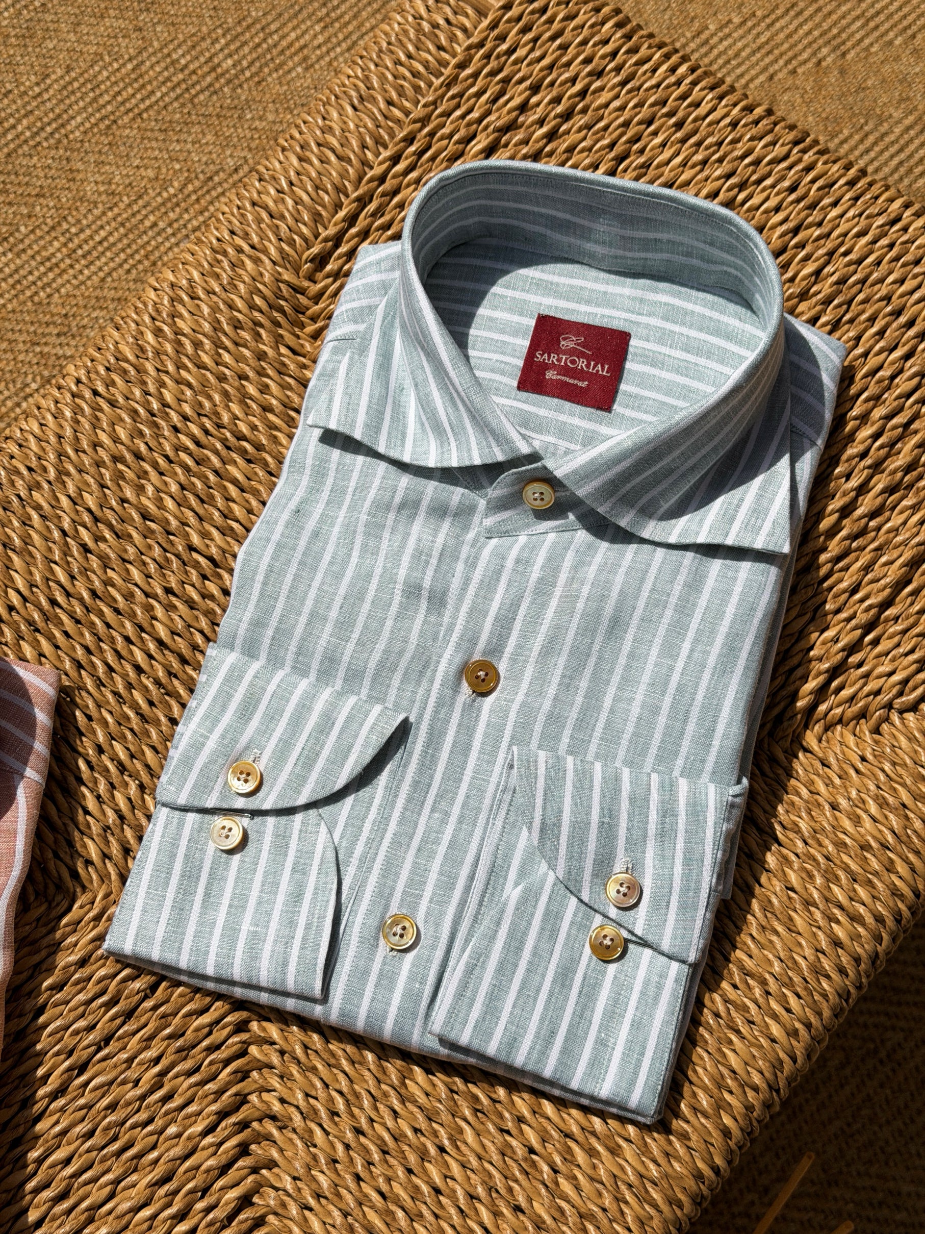 MTO Solbiati “Street Lino” Hand Stitched Linen Shirt