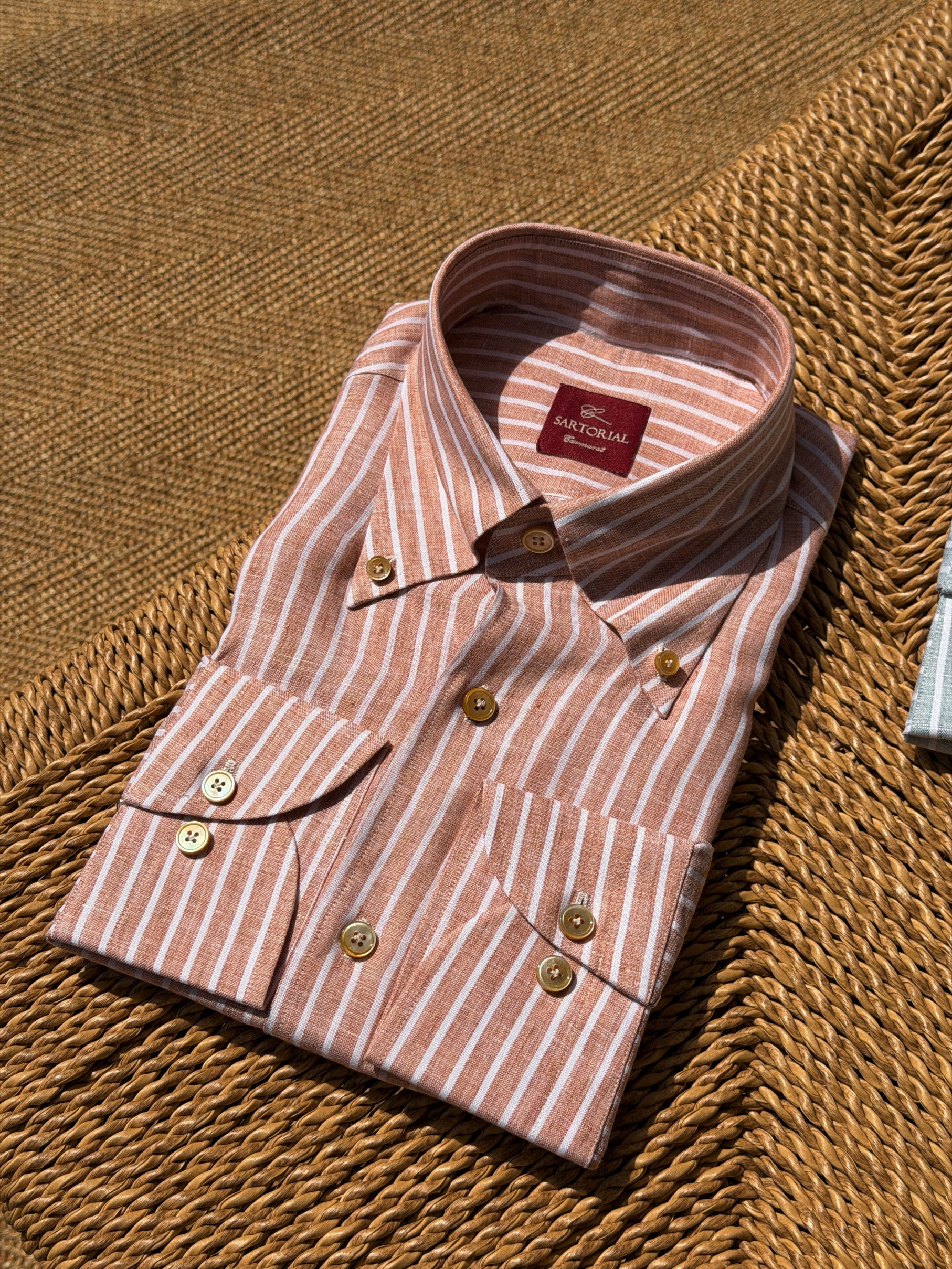 MTO Solbiati “Street Lino” Hand Stitched Linen Shirt