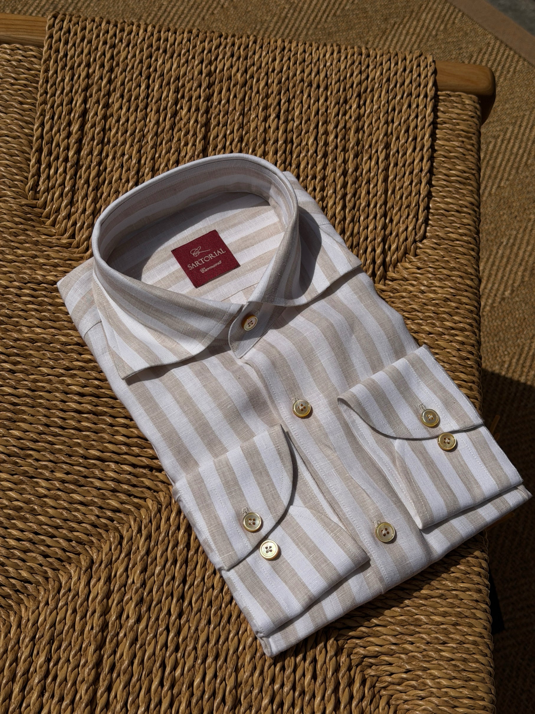 MTO Solbiati “Street Lino” Hand Stitched Linen Shirt