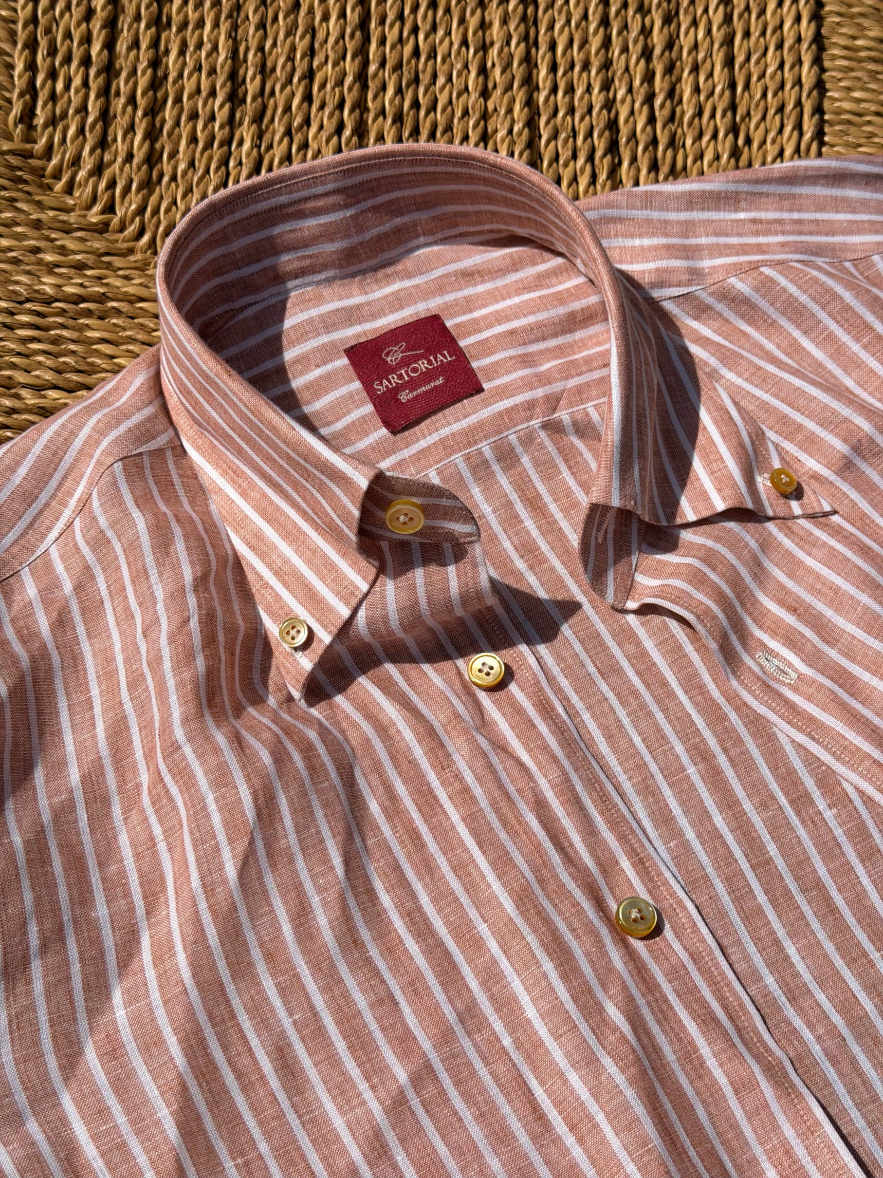 MTO Solbiati “Street Lino” Hand Stitched Linen Shirt