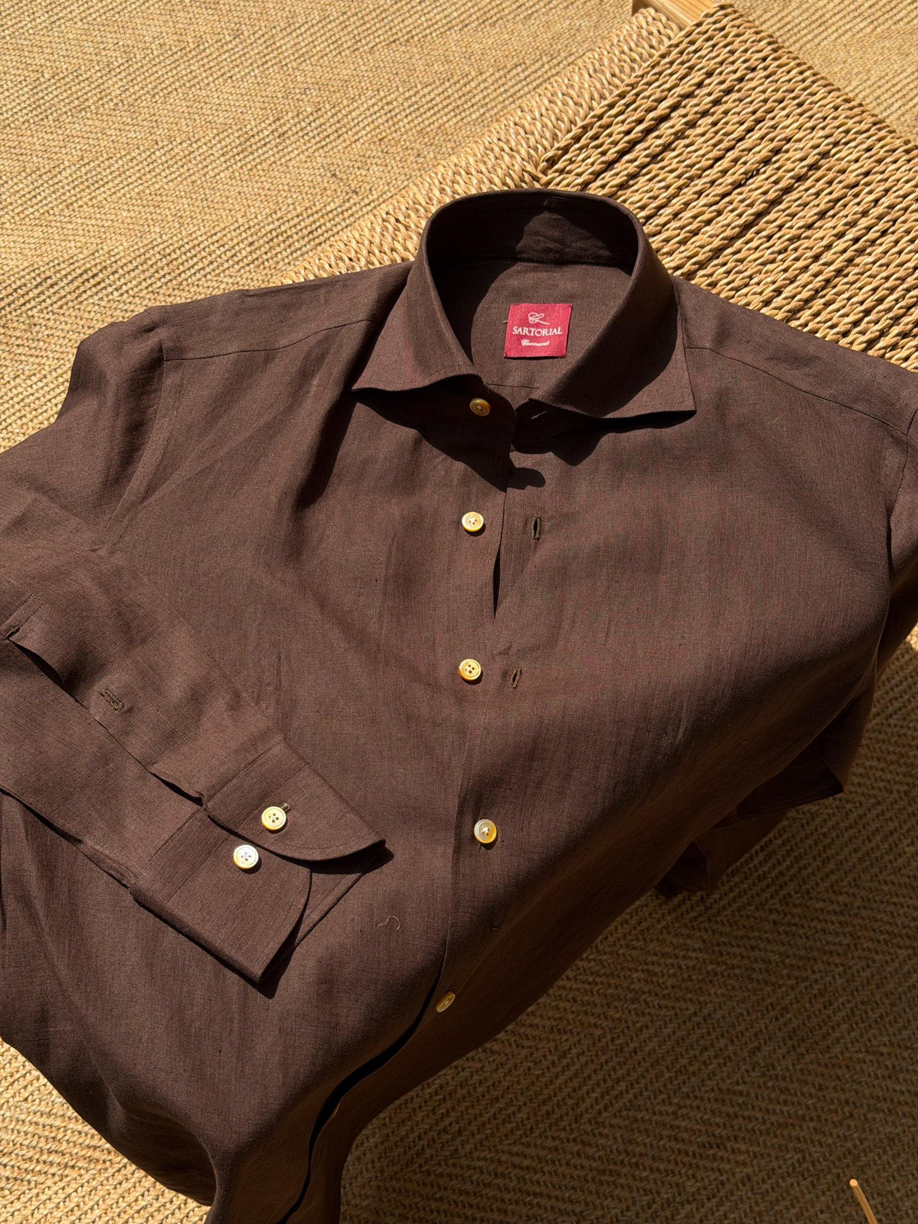 MTO Solbiati “Street Lino” Hand Stitched Linen Shirt