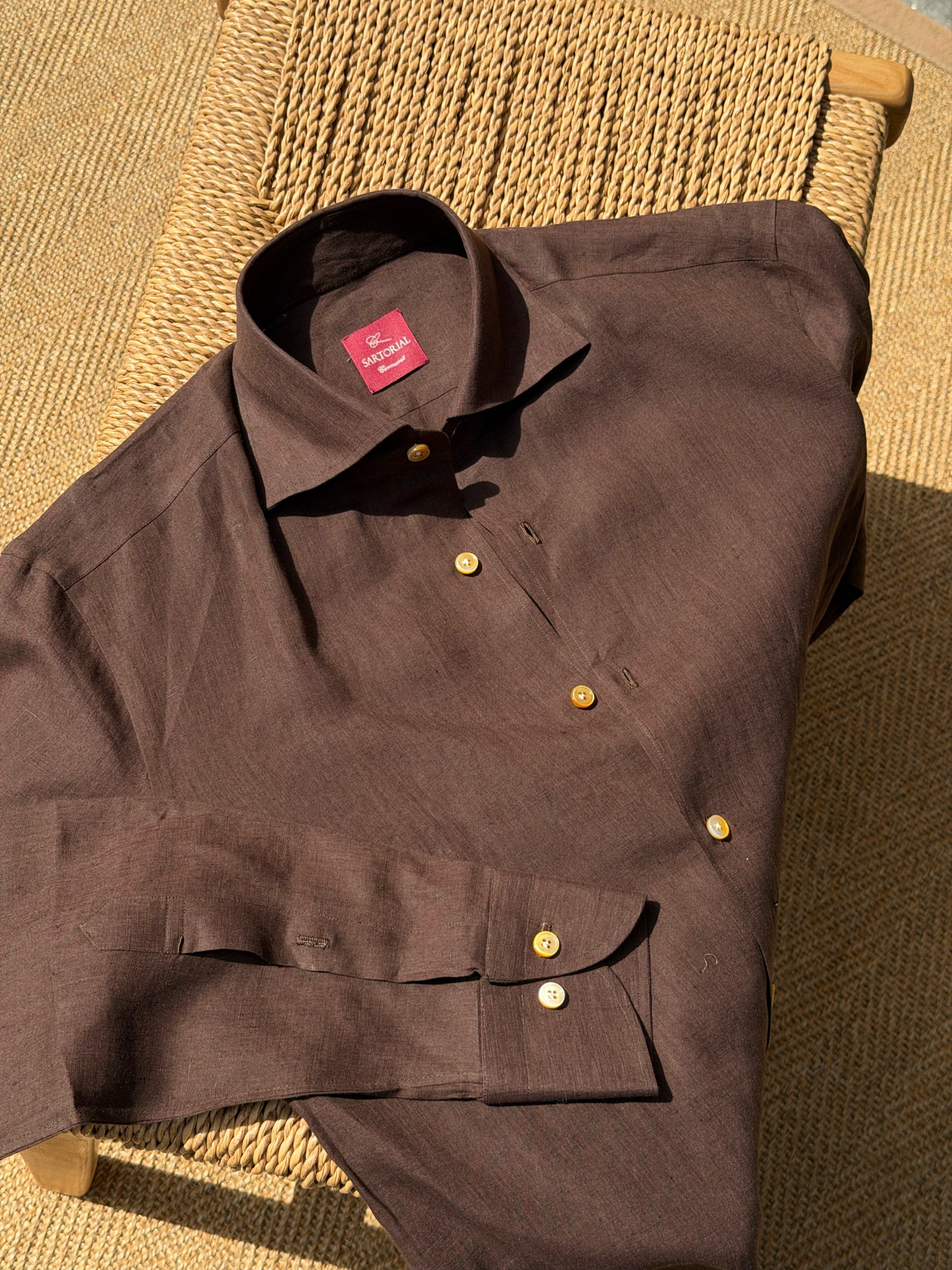 MTO Solbiati “Street Lino” Hand Stitched Linen Shirt