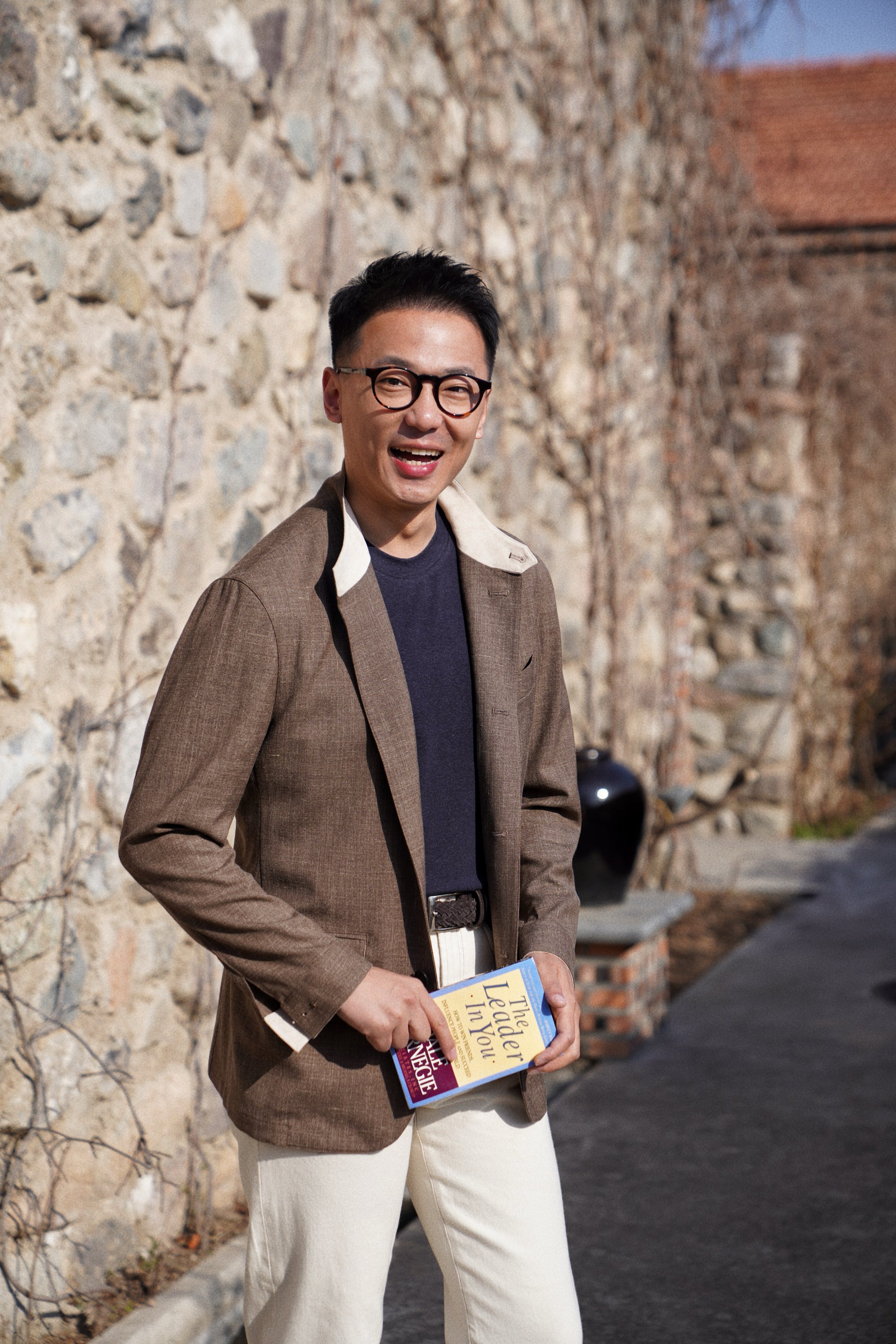 Brown Silk Linen Wool Earl Jacket #259
