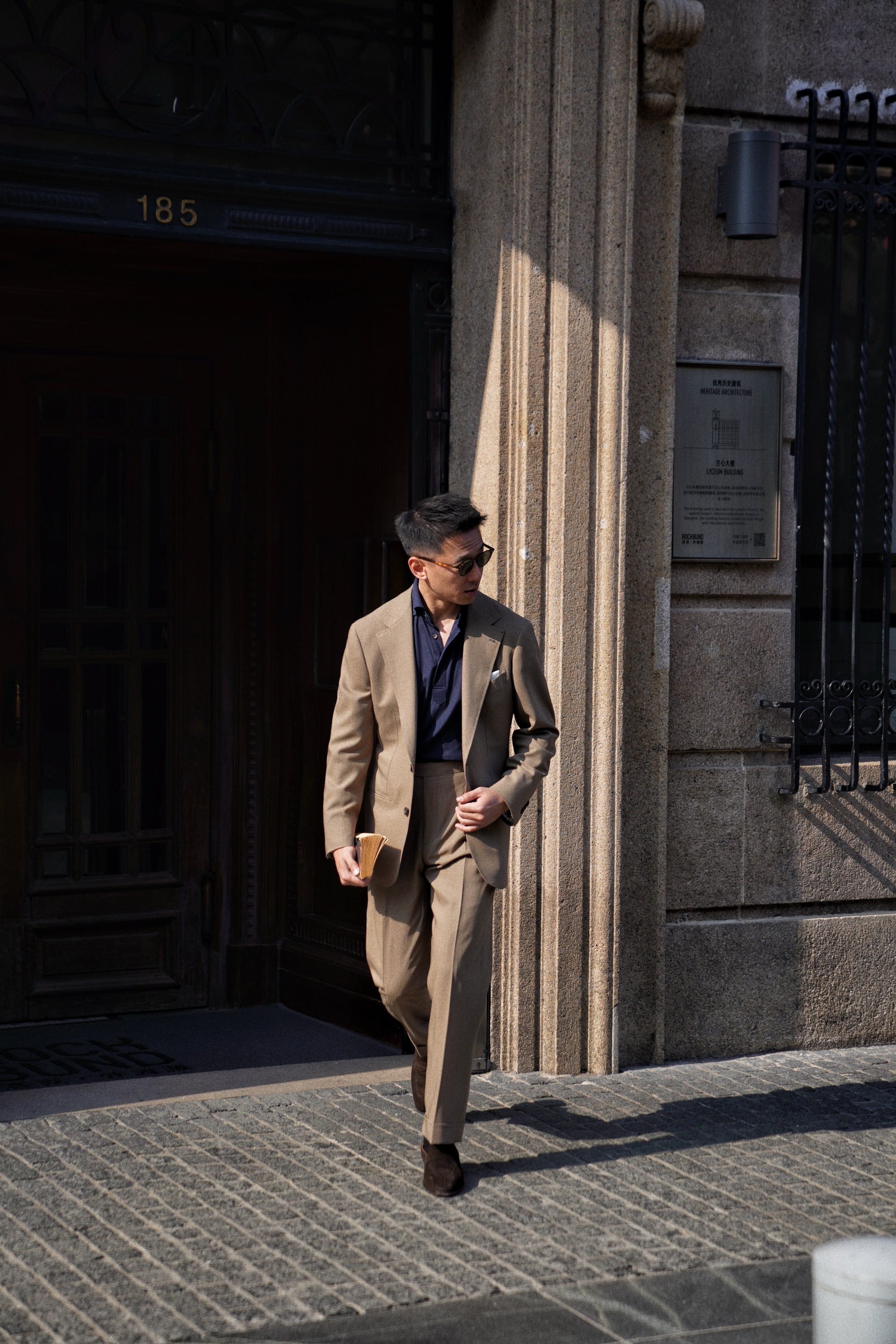 MTO Olive 140s Open Weave Wool Suit #749