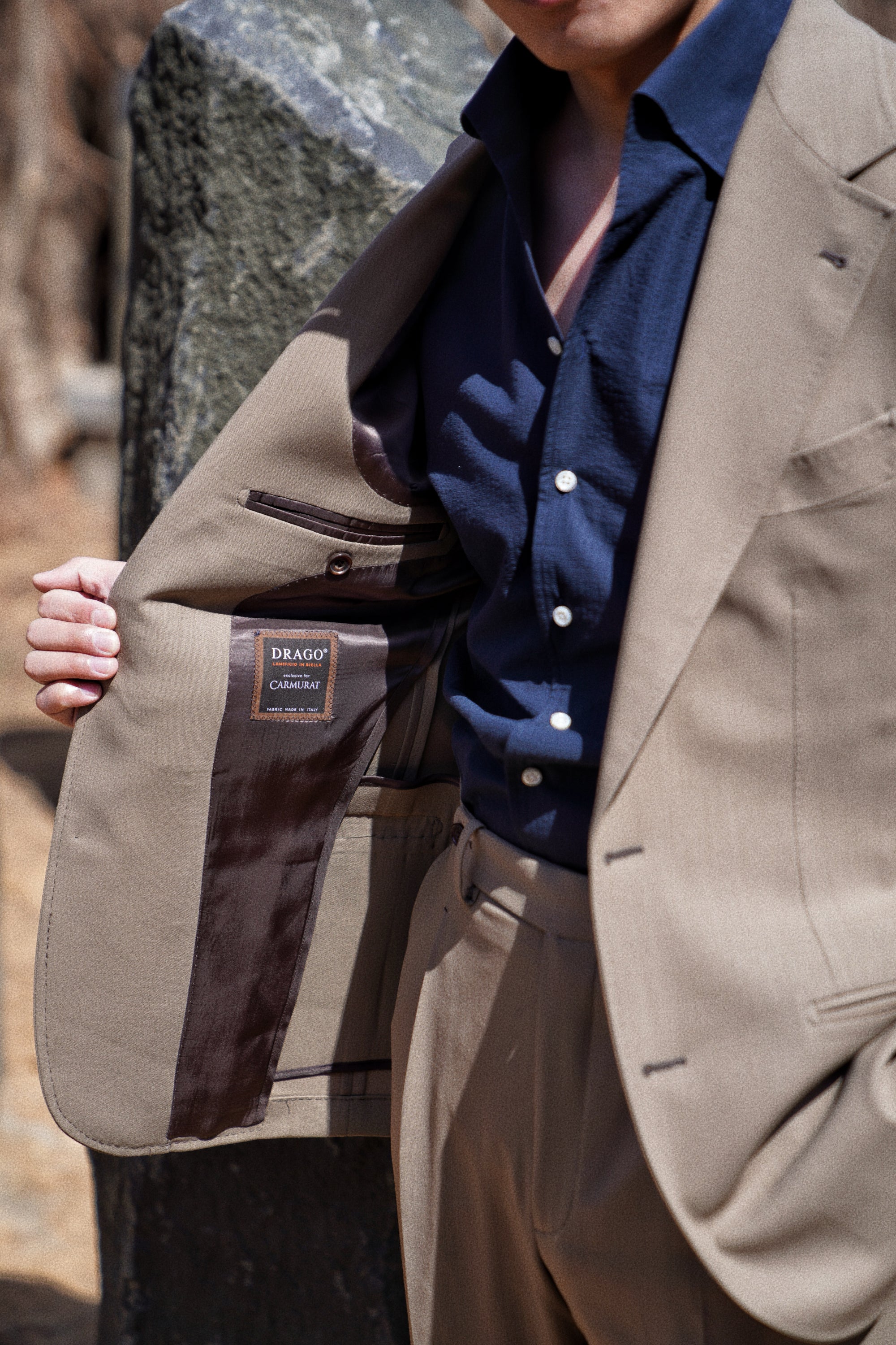 MTO Olive 140s Open Weave Wool Suit #749
