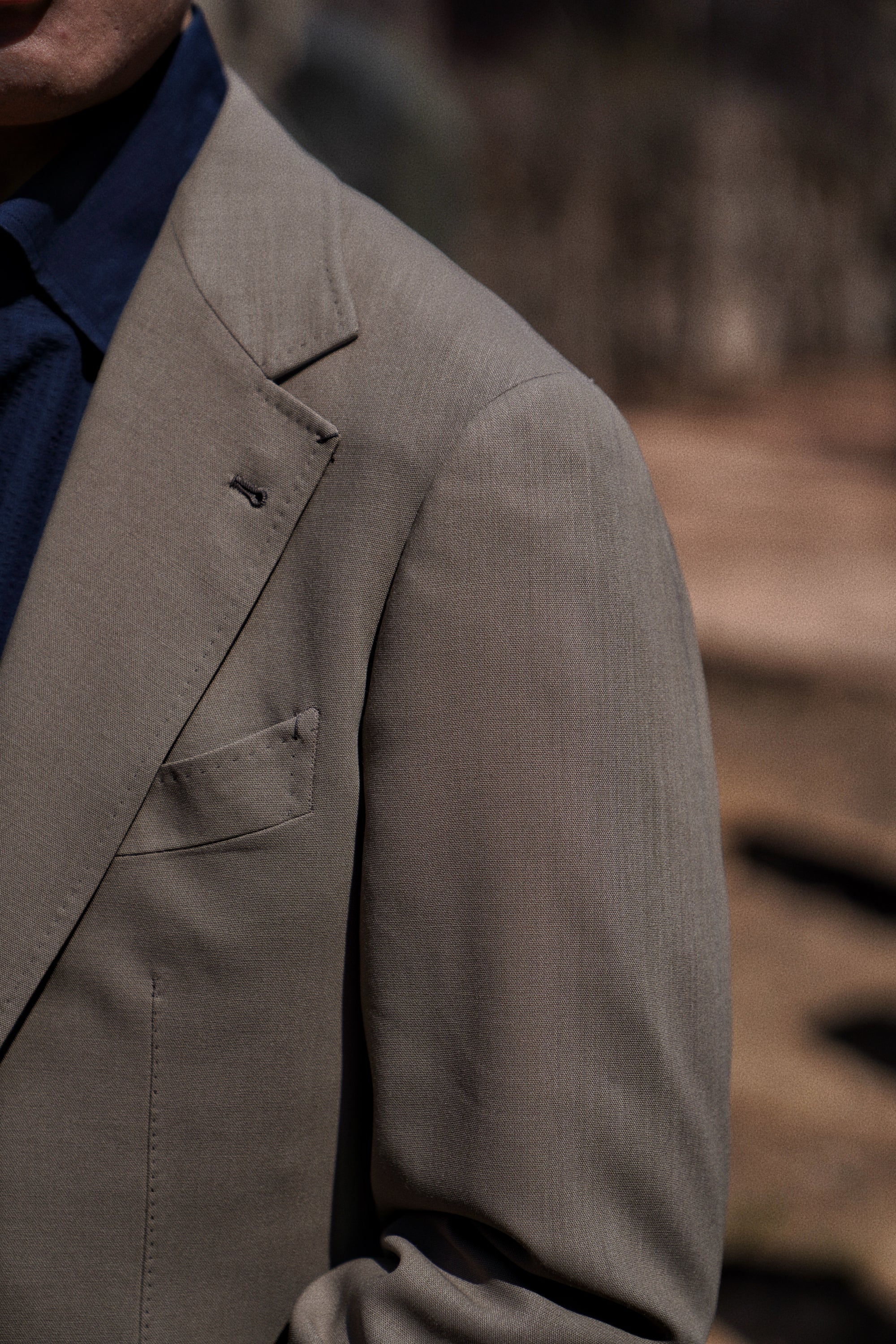 MTO Olive 140s Open Weave Wool Suit #749