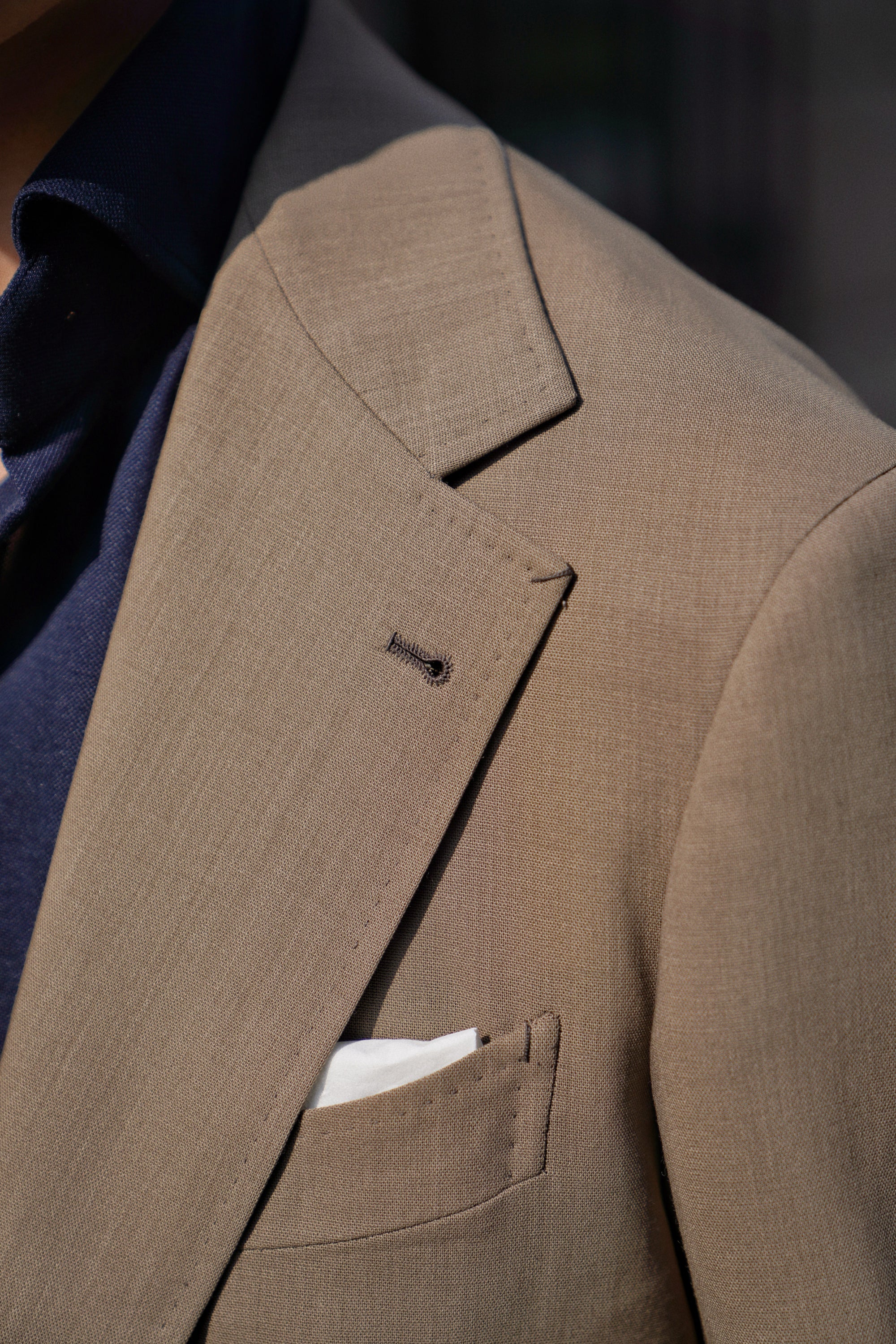 MTO Olive 140s Open Weave Wool Suit #749