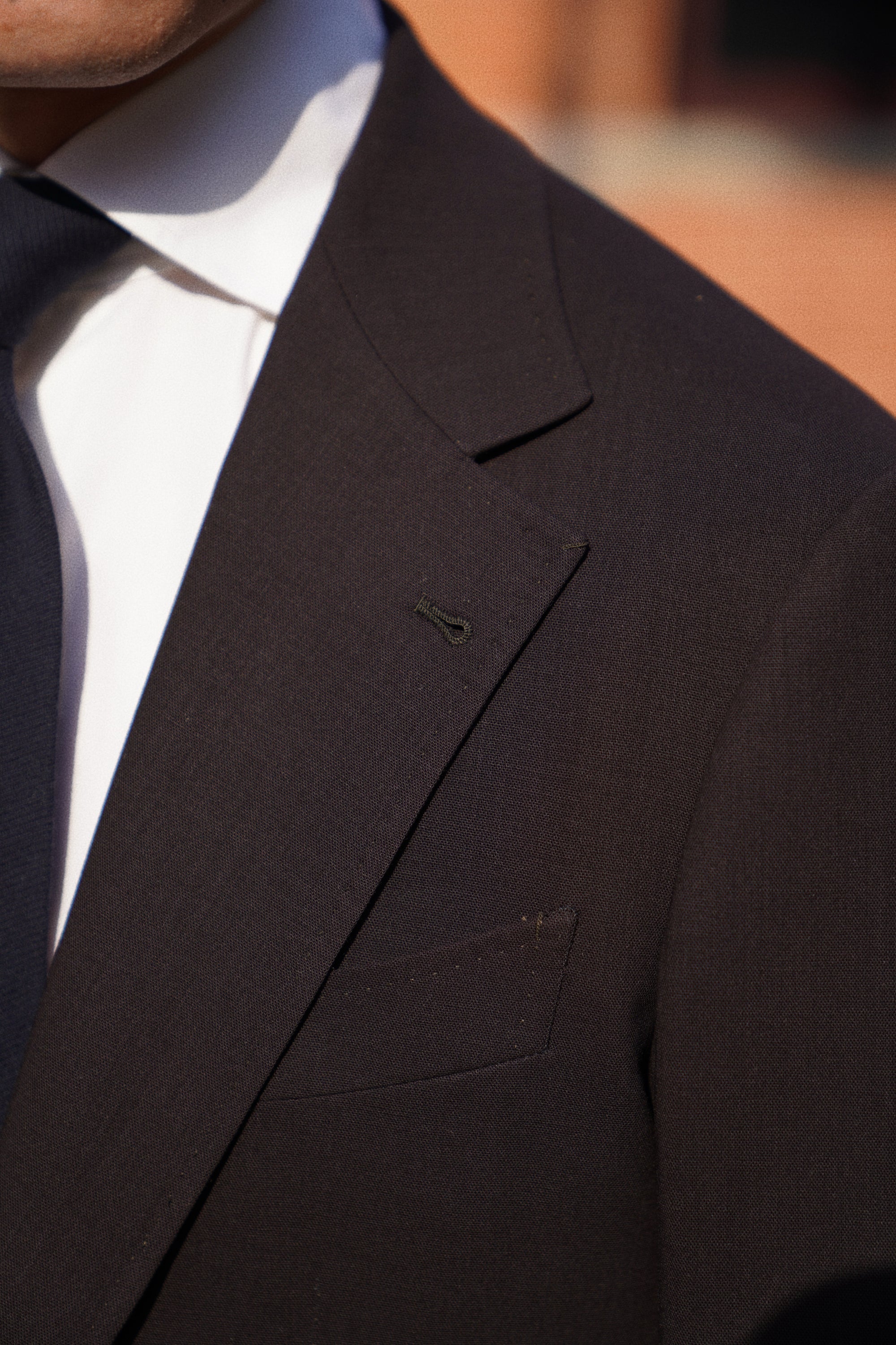 MTO Dark Chocolate 140s Open Weave Wool Suit #753