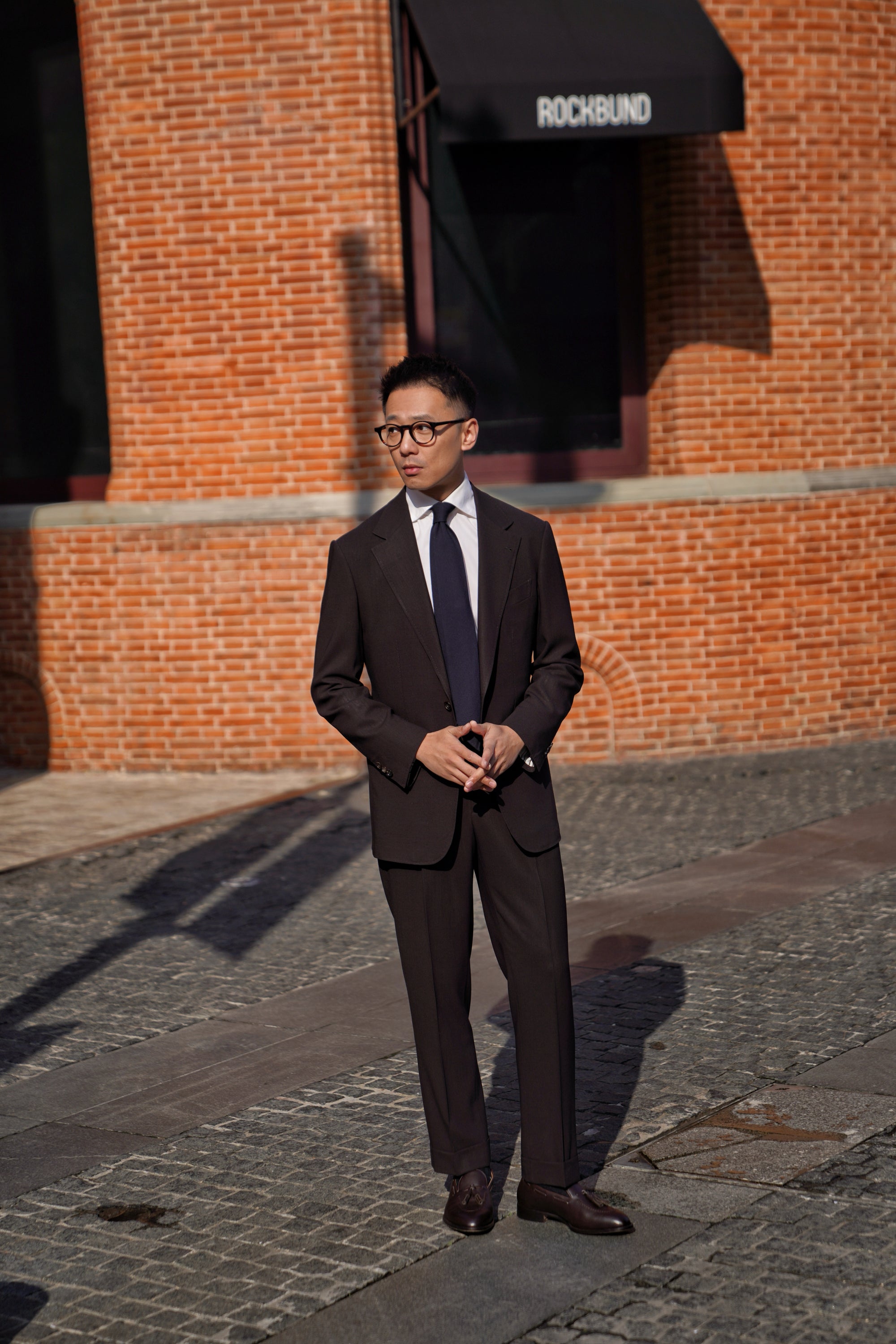 MTO Dark Chocolate 140s Open Weave Wool Suit #753
