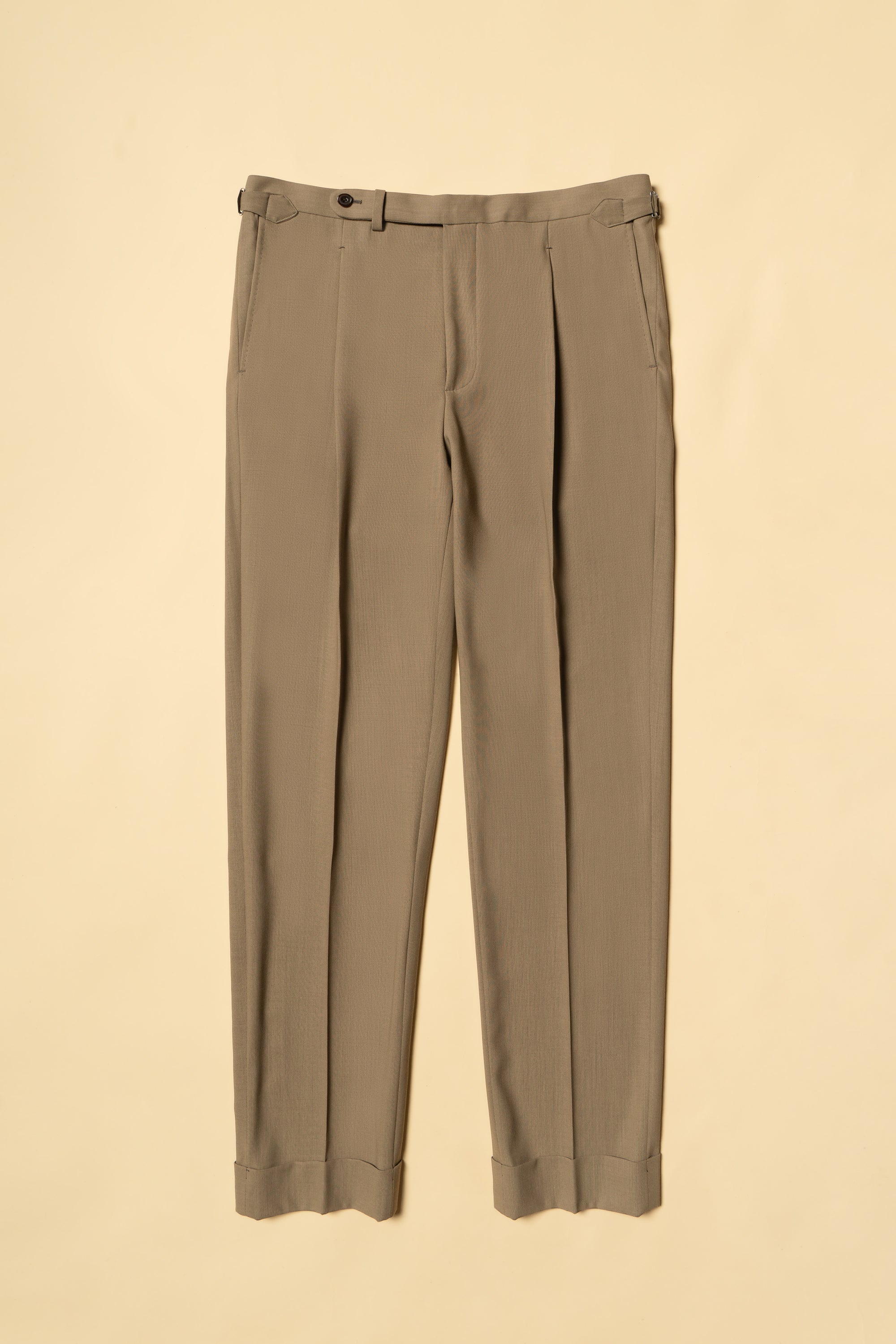 MTO Olive 140s Open Weave Wool Suit #749