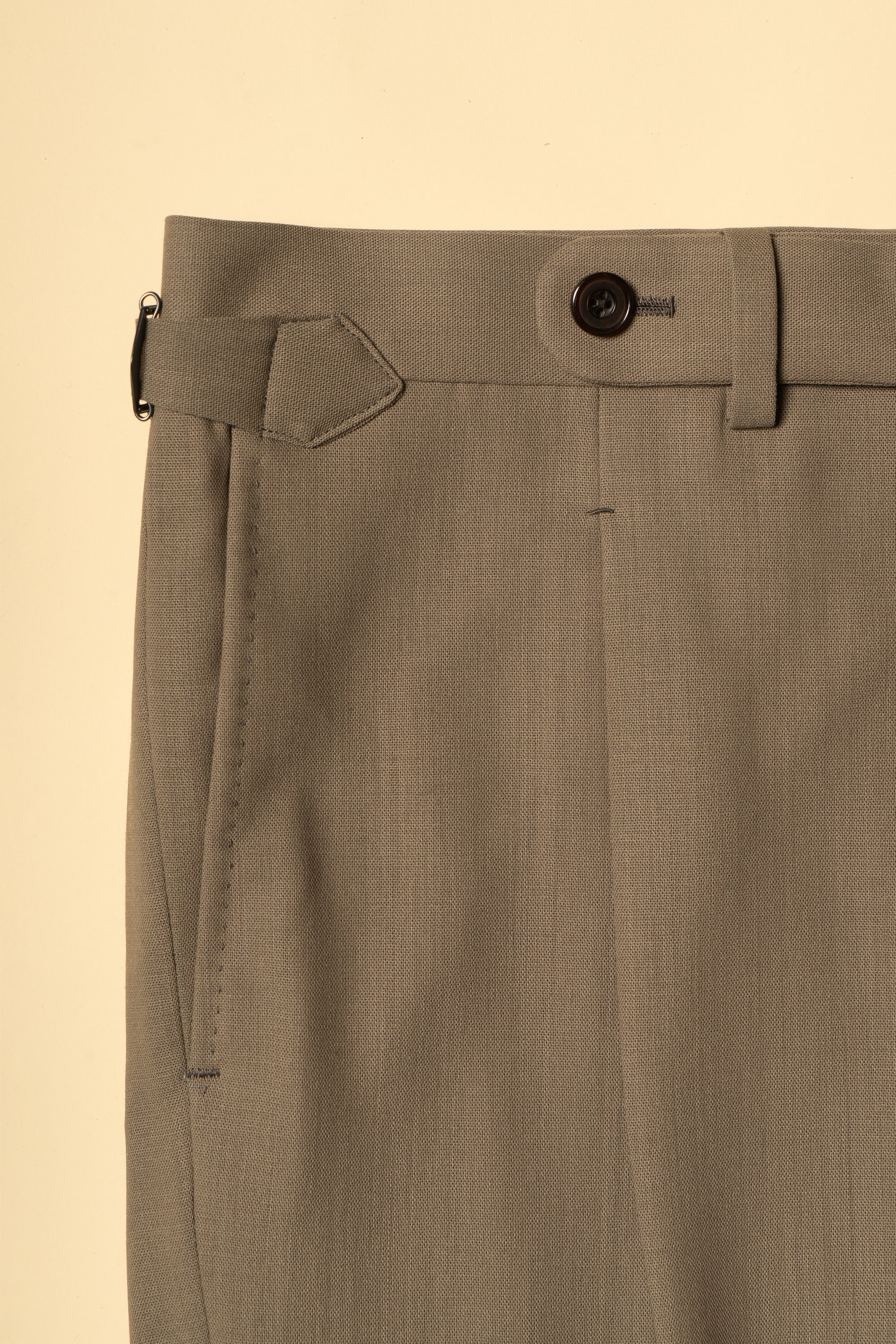 MTO Olive 140s Open Weave Wool Suit #749