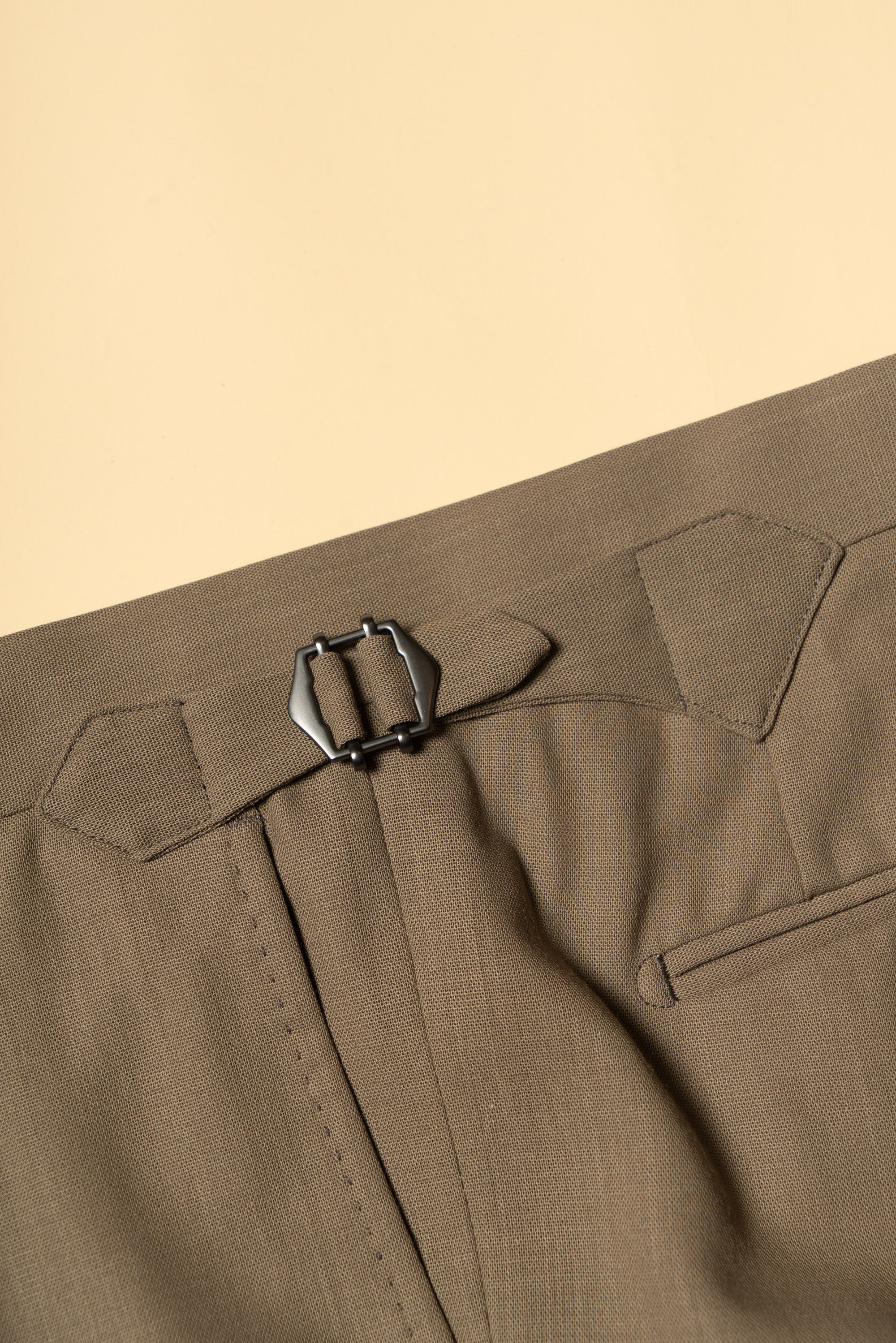 MTO Olive 140s Open Weave Wool Suit #749