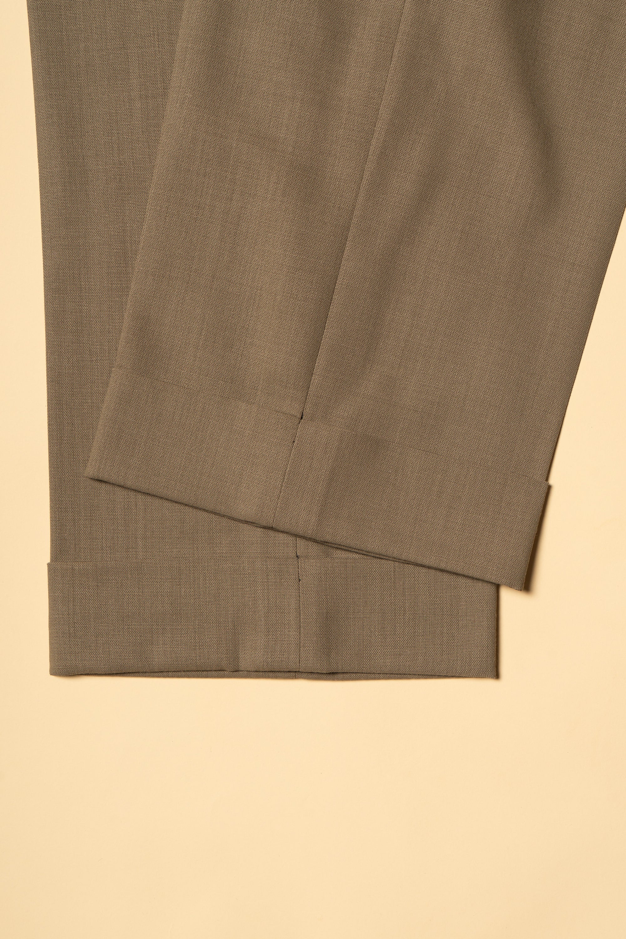 MTO Olive 140s Open Weave Wool Suit #749