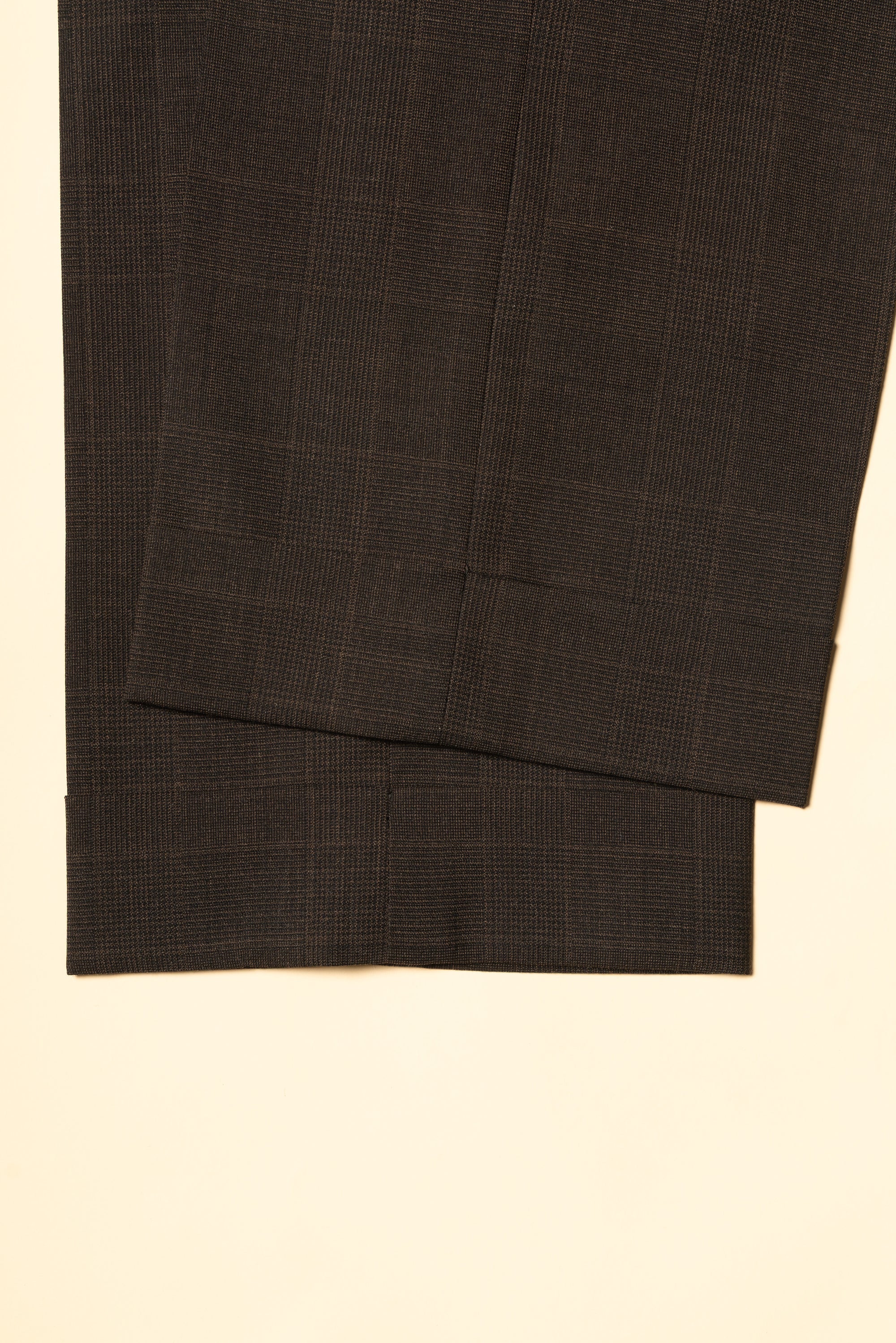MTO Dark Brown Glen Check 140s Open Weave Wool Suit #752