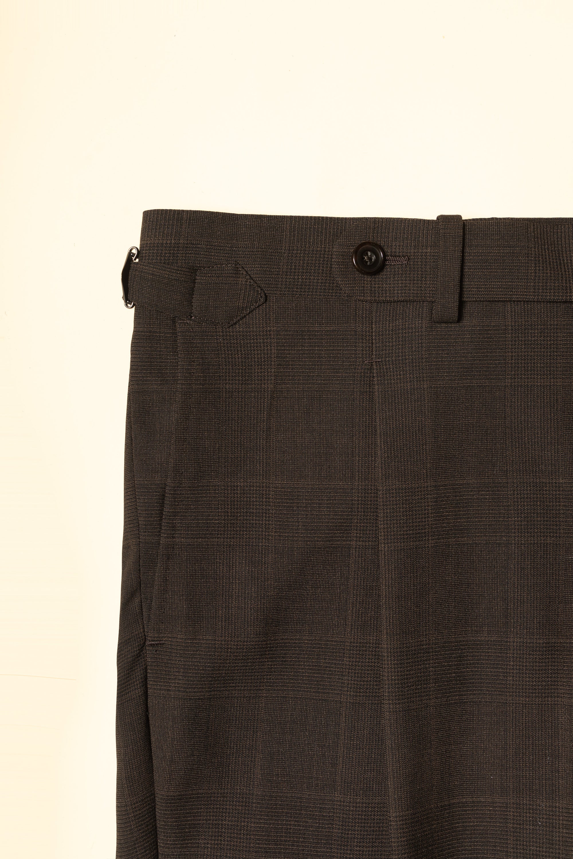 MTO Dark Brown Glen Check 140s Open Weave Wool Suit #752