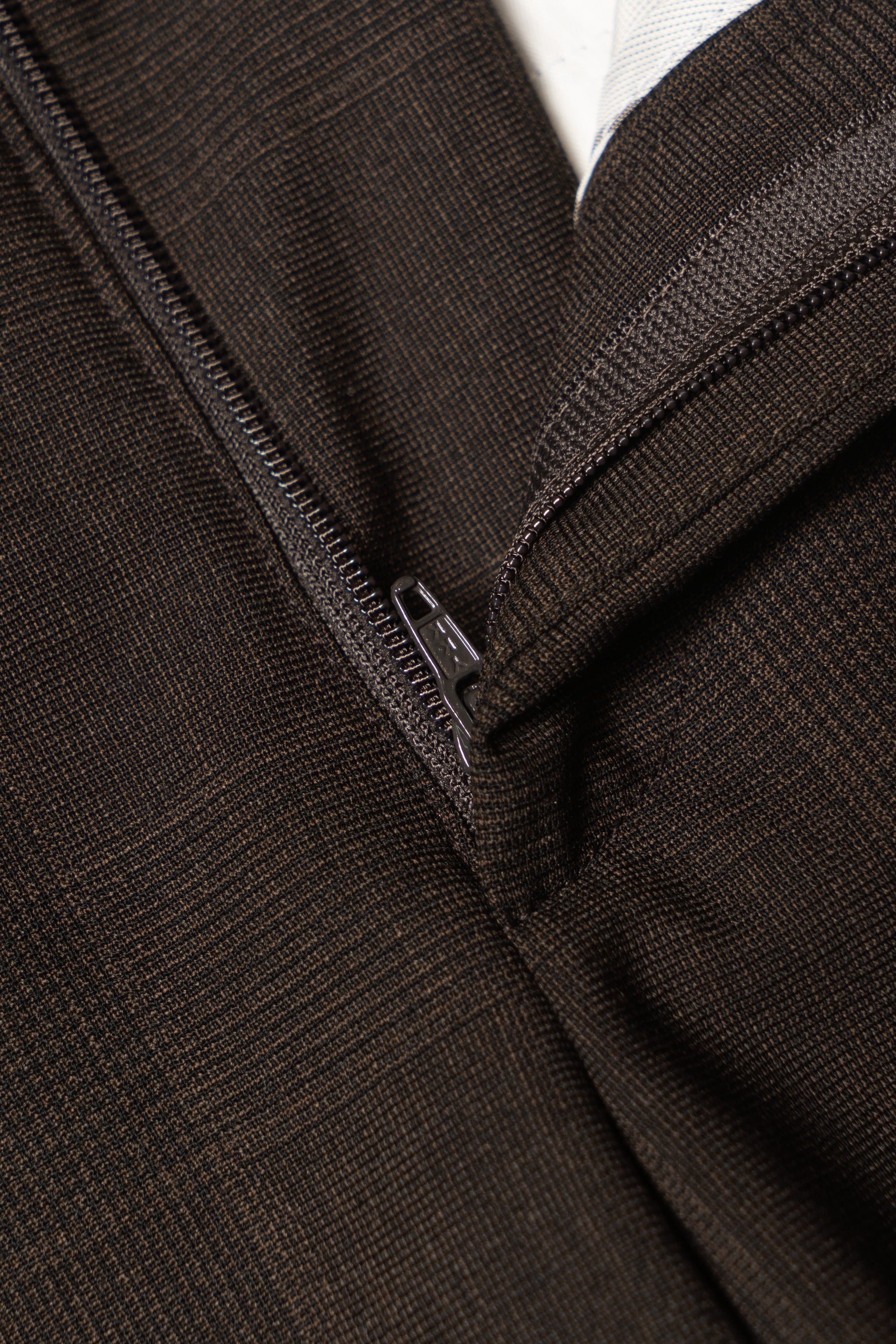 MTO Dark Brown Glen Check 140s Open Weave Wool Suit #752