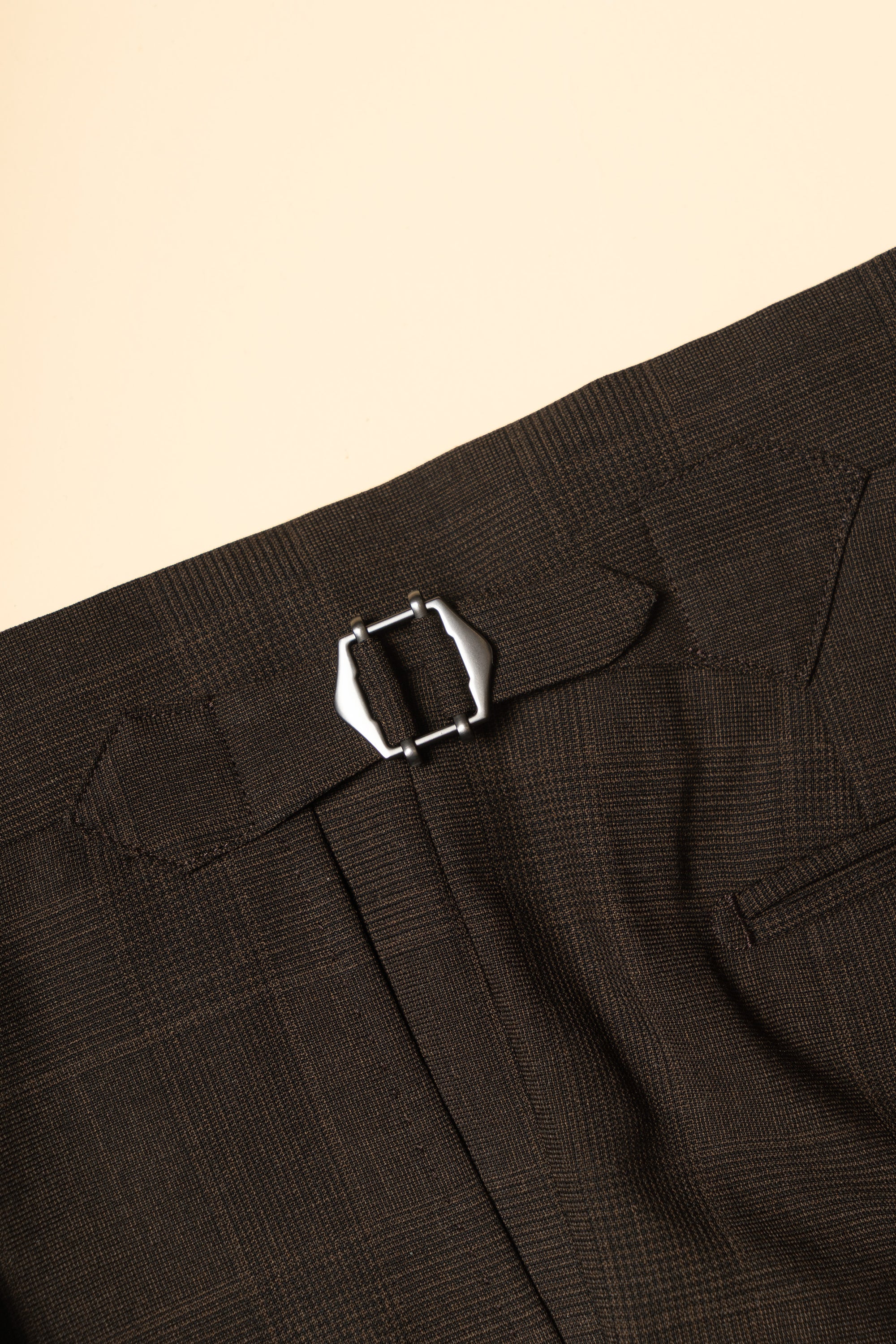 MTO Dark Brown Glen Check 140s Open Weave Wool Suit #752