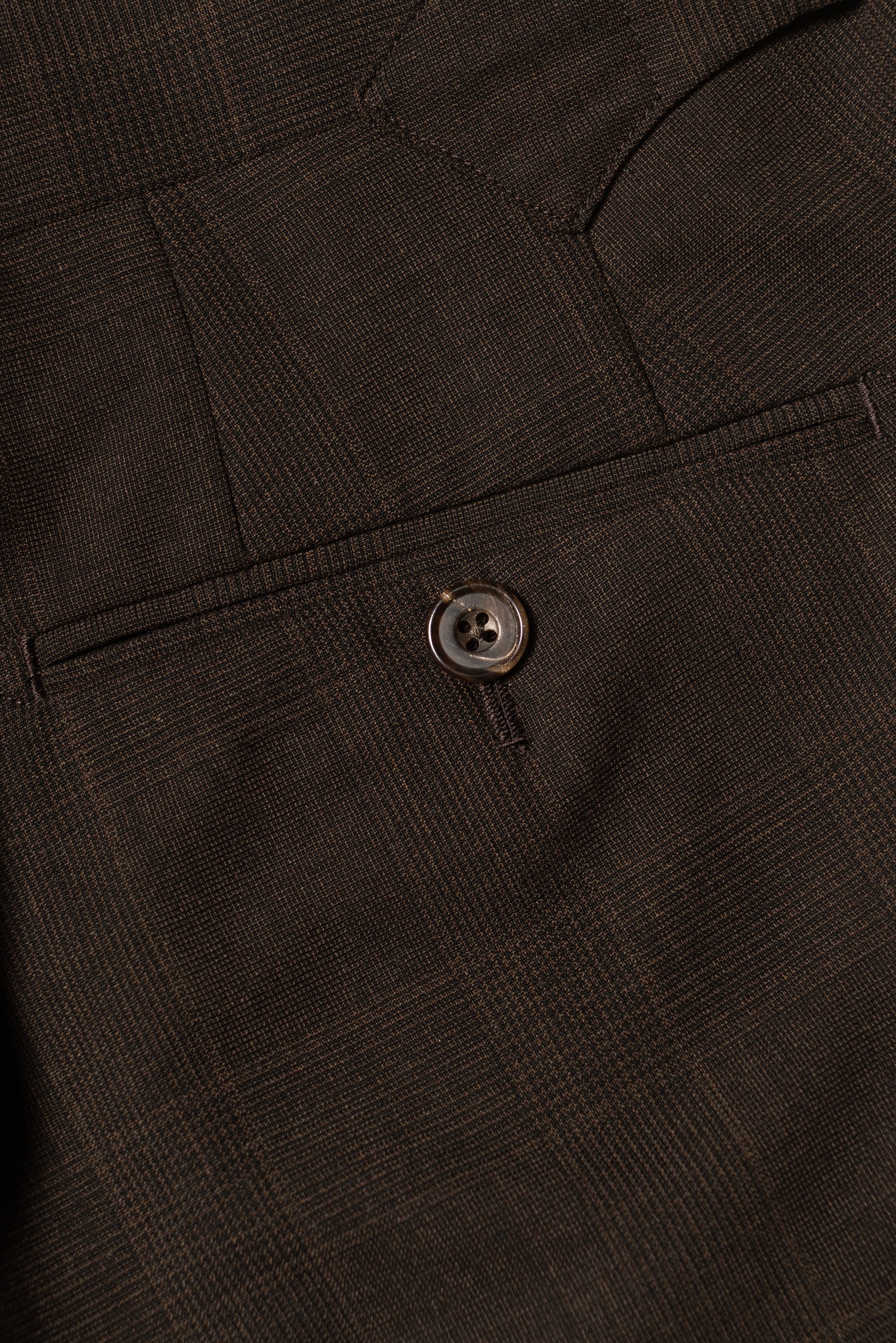 MTO Dark Brown Glen Check 140s Open Weave Wool Suit #752
