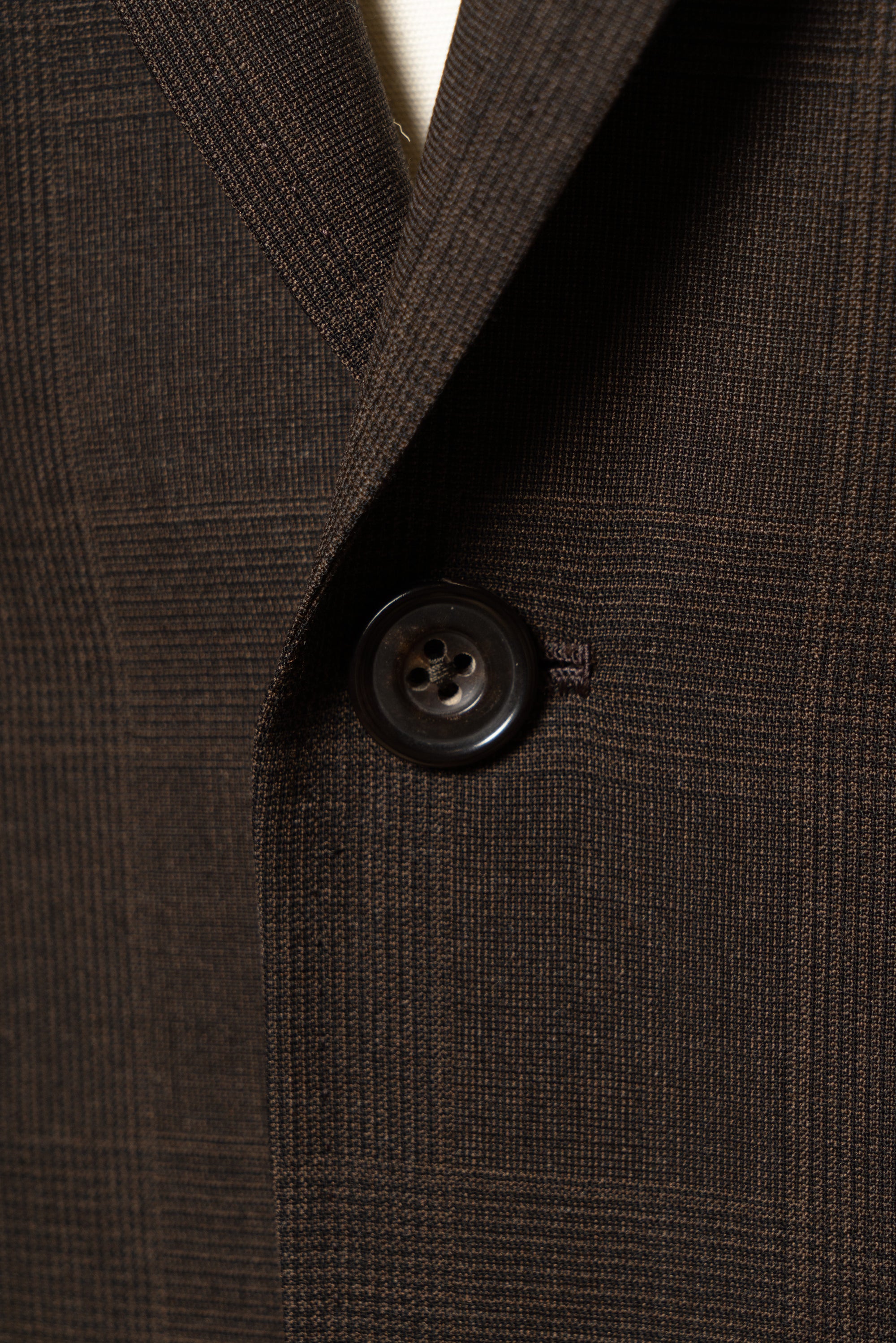 MTO Dark Brown Glen Check 140s Open Weave Wool Suit #752