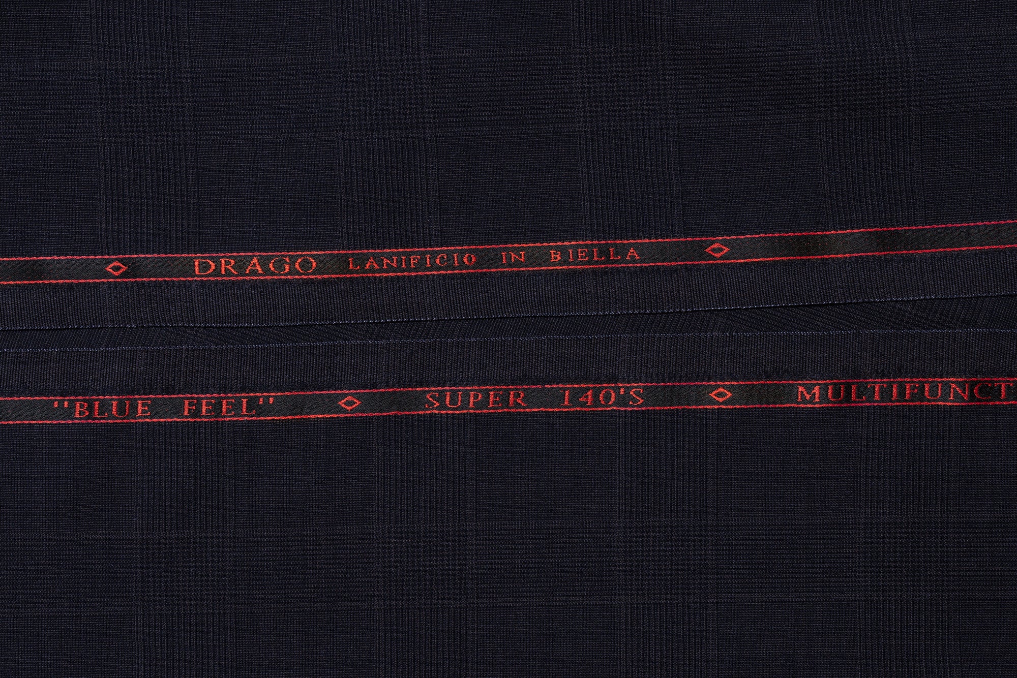 MTO Steel Navy Glen Check 140s Open Weave Wool Suit #754