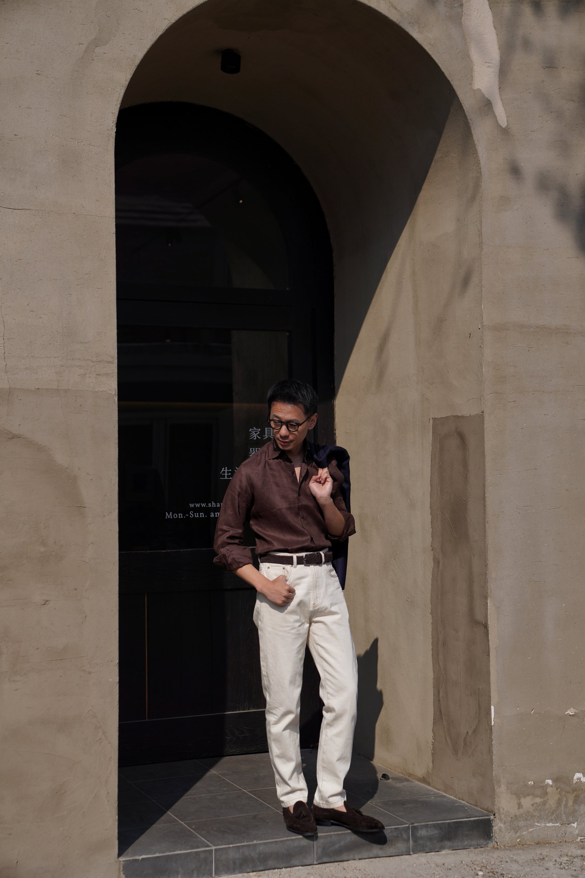 Mocha Linen Shirt #XS24