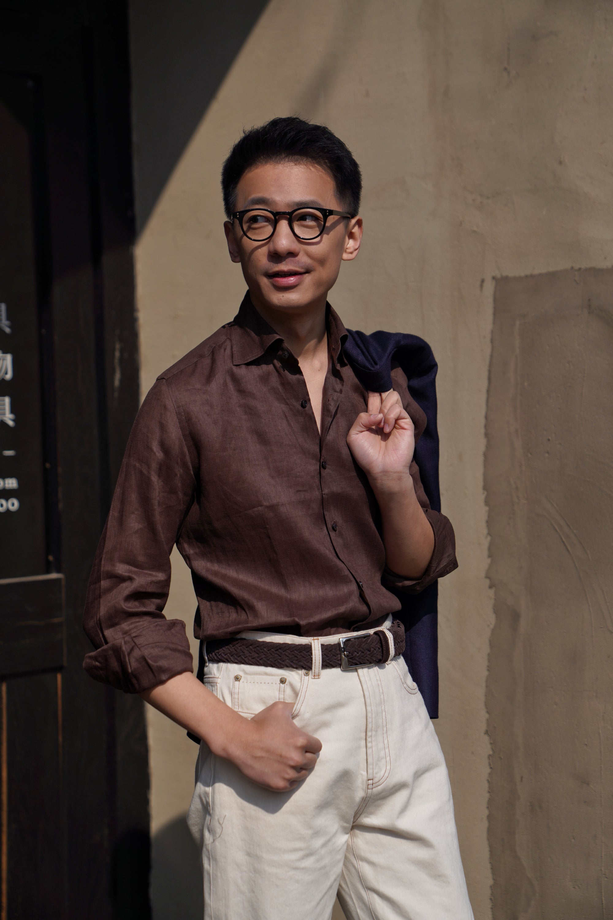 Mocha Linen Shirt #XS24