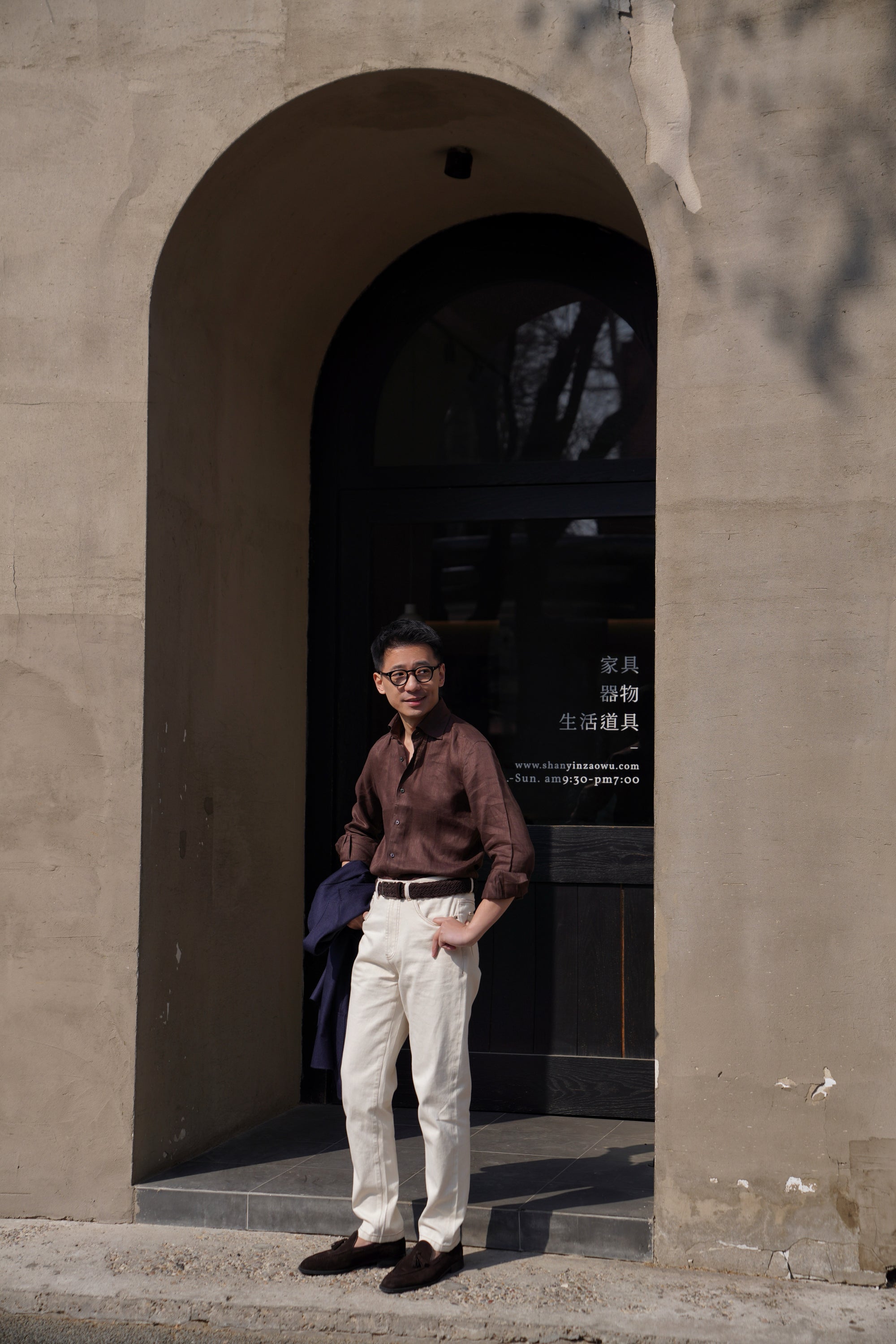 Mocha Linen Shirt #XS24