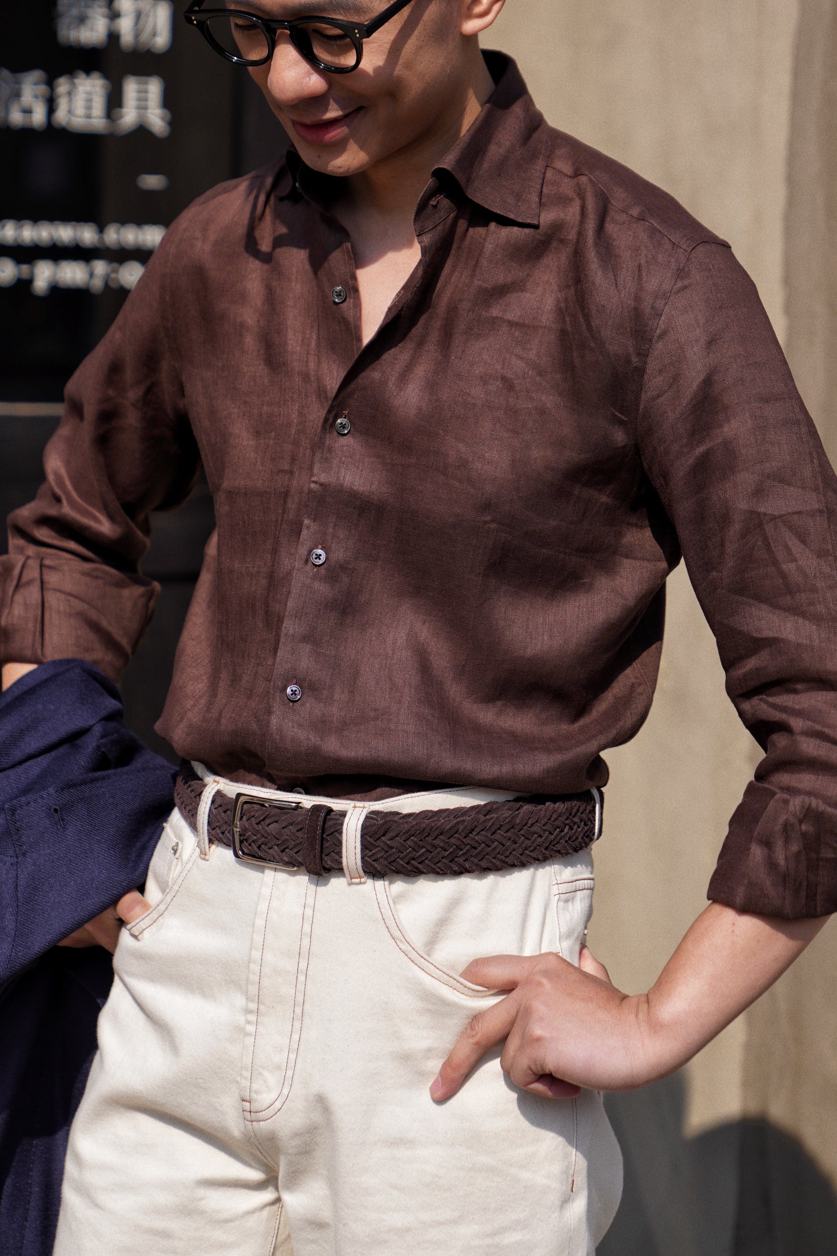Mocha Linen Shirt #XS24